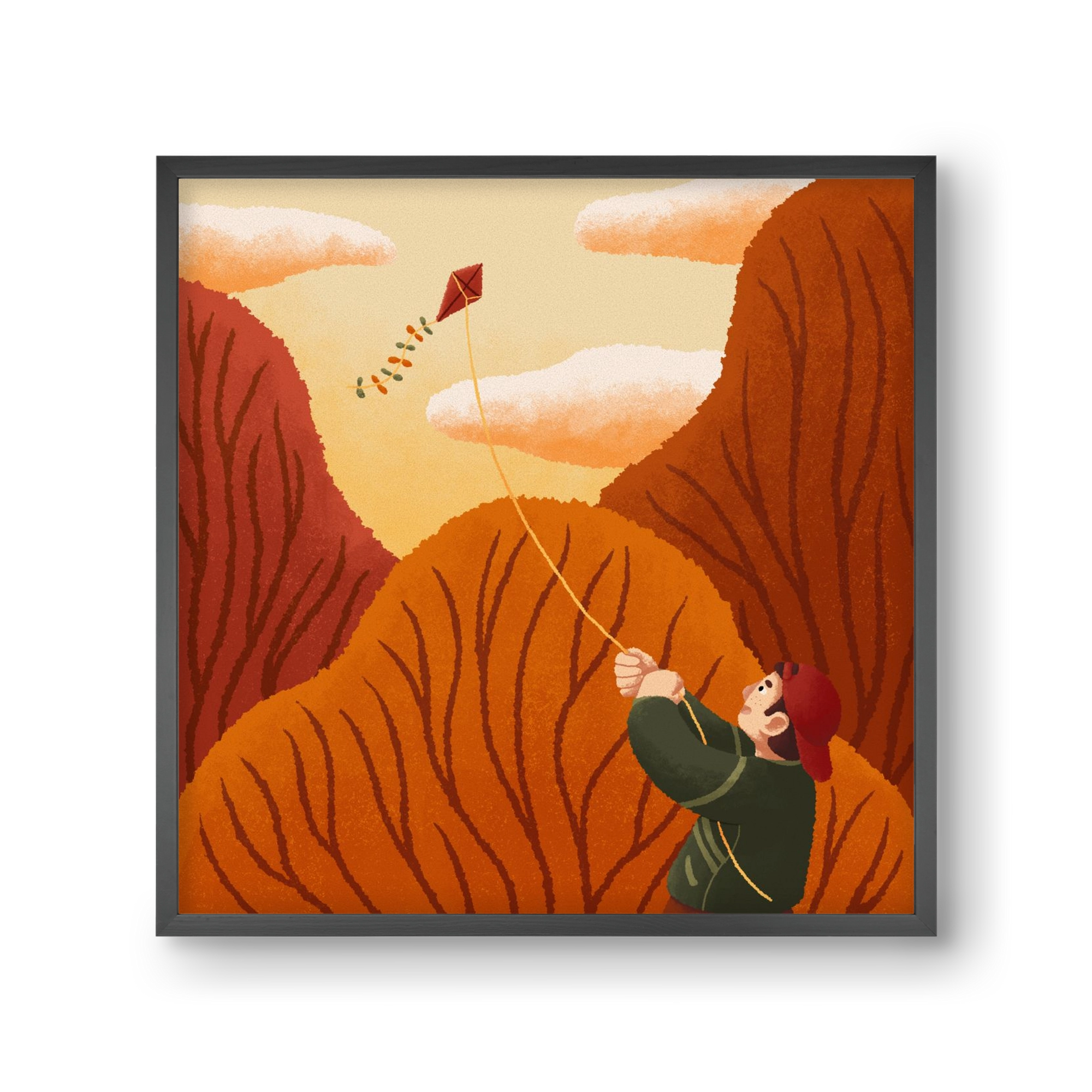 Kite, 30x30 cm (30x30 cm), Fekete keret