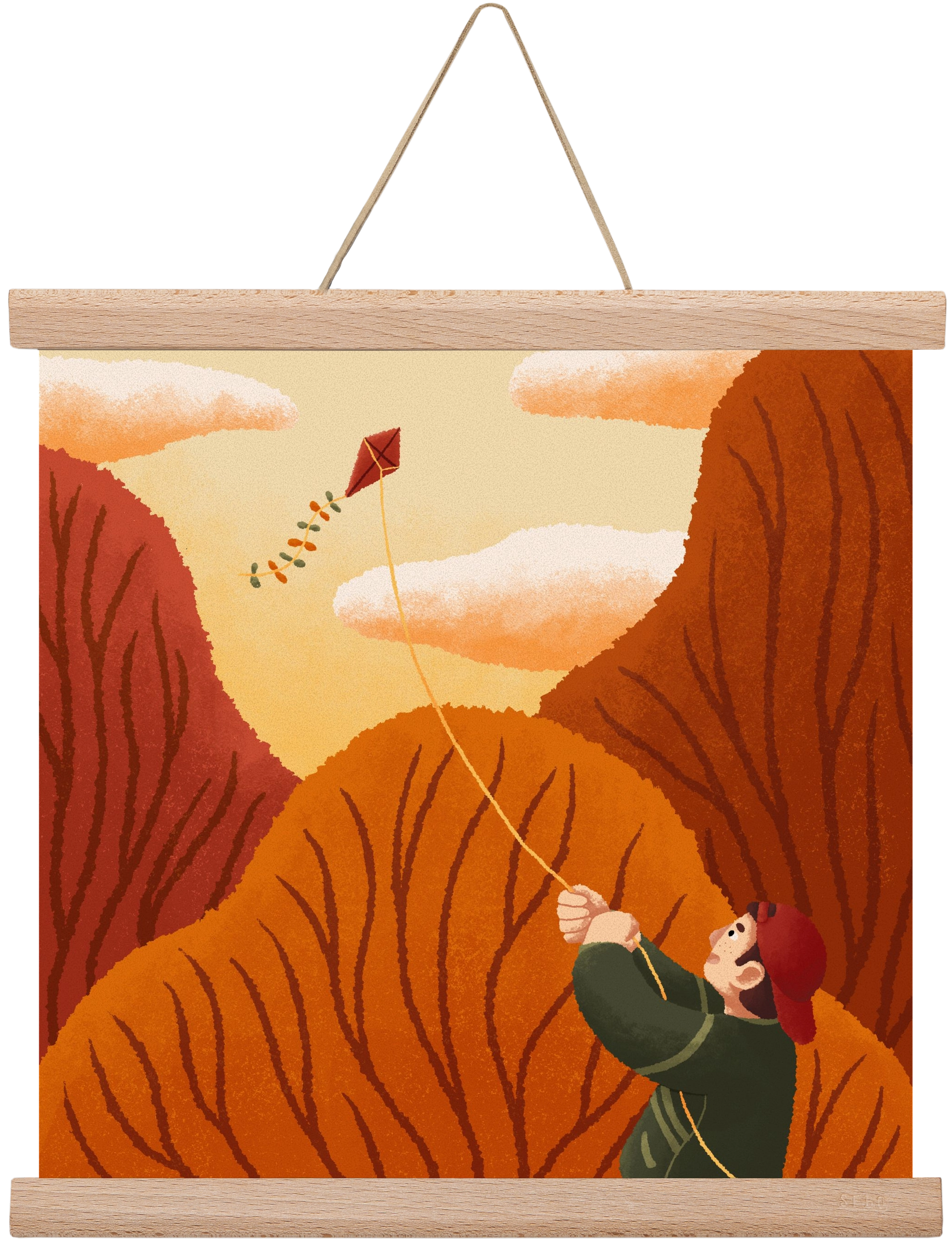 Kite, 30x30 cm (30x30 cm), Tölgy akasztó