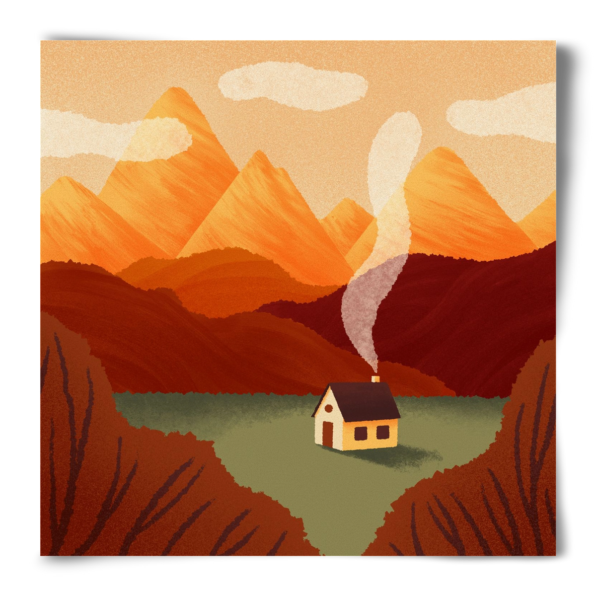 Mountain, 50x50 cm, Keret nélkül