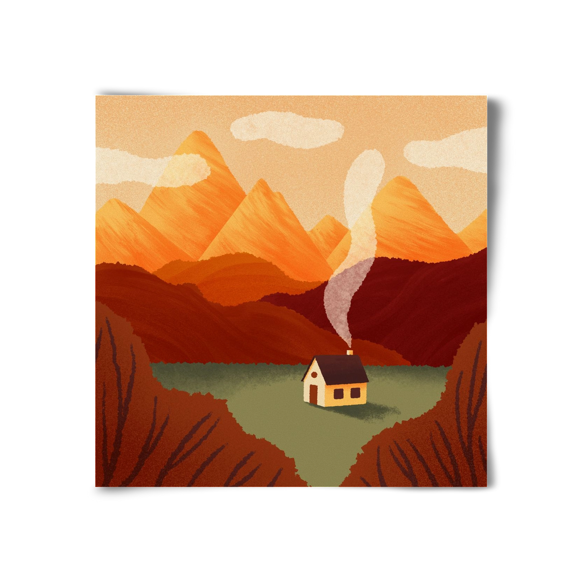 Mountain, 30x30 cm, Keret nélkül