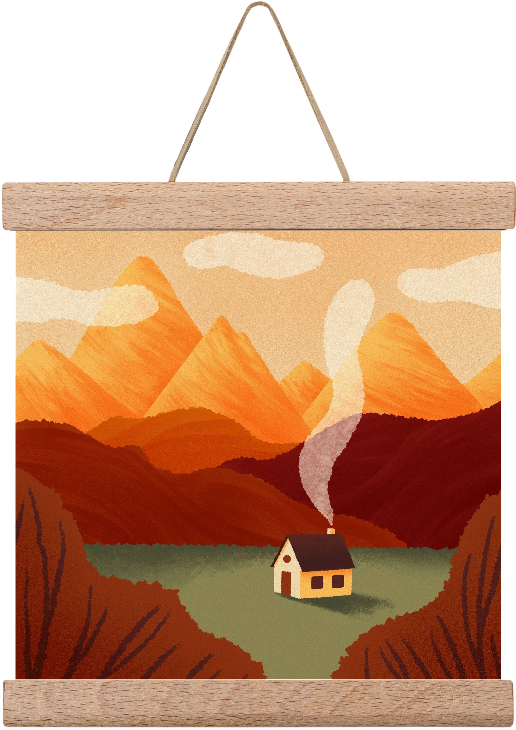 Mountain, 20x20 cm (20x20 cm), Tölgy akasztó
