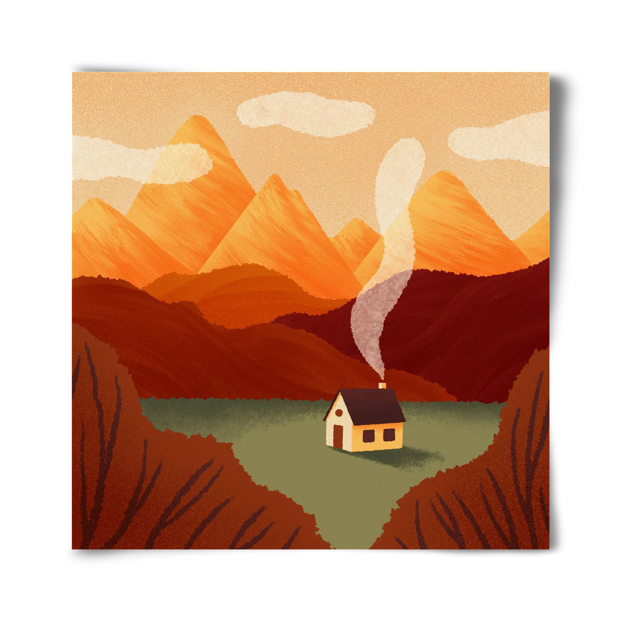 Mountain, 40x40 cm, Keret nélkül