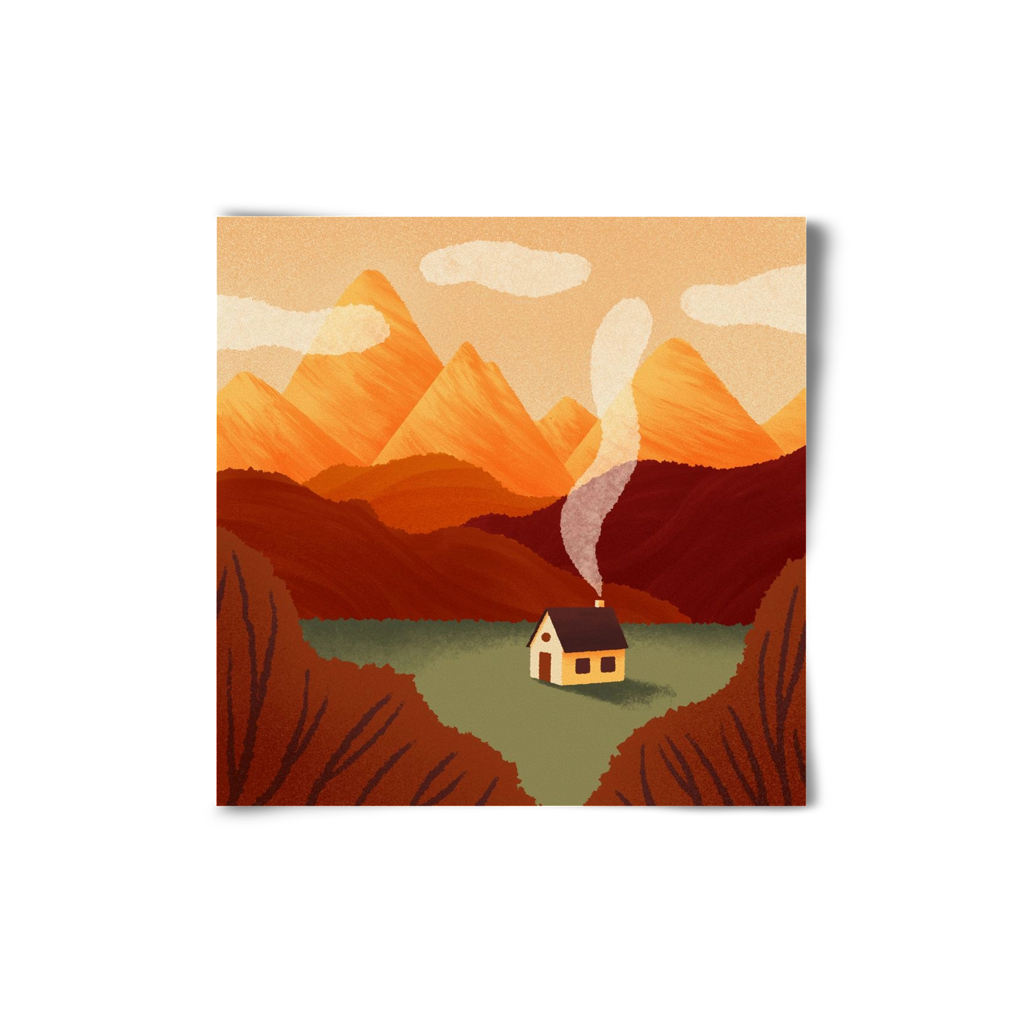 Mountain, 20x20 cm, Keret nélkül
