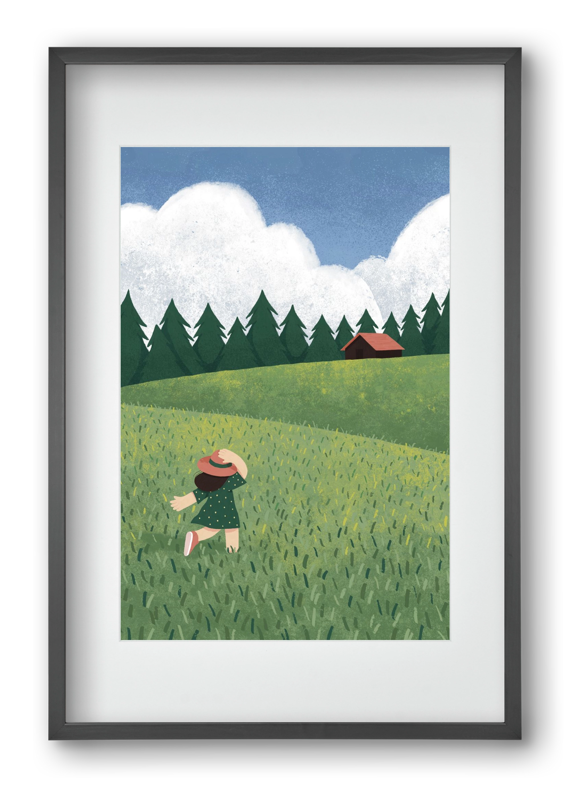 Szabadság, 40x60 cm (30x45 cm), Fekete keret, paszpartuval