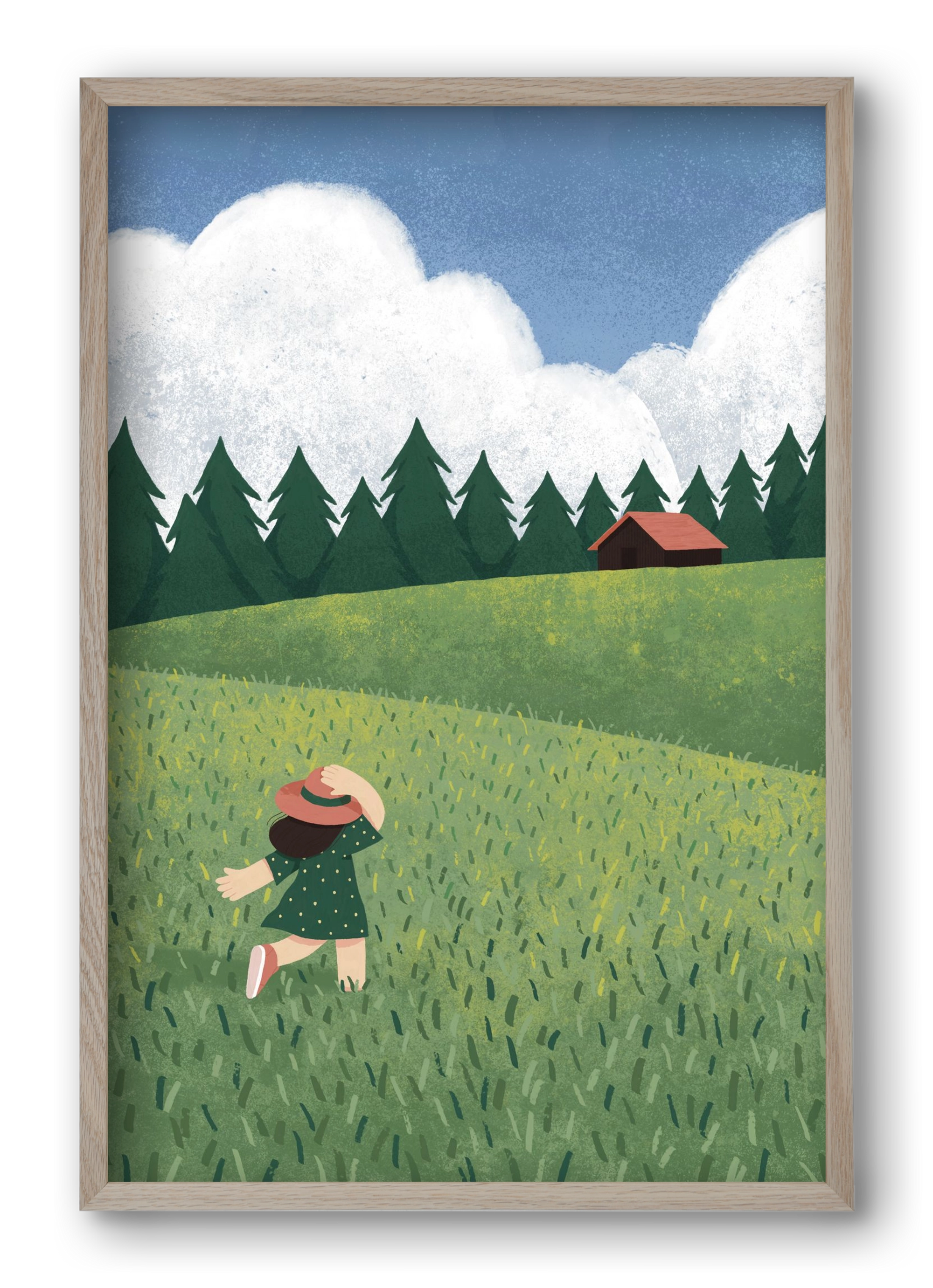 Szabadság, 40x60 cm (40x60 cm), Tölgy keret