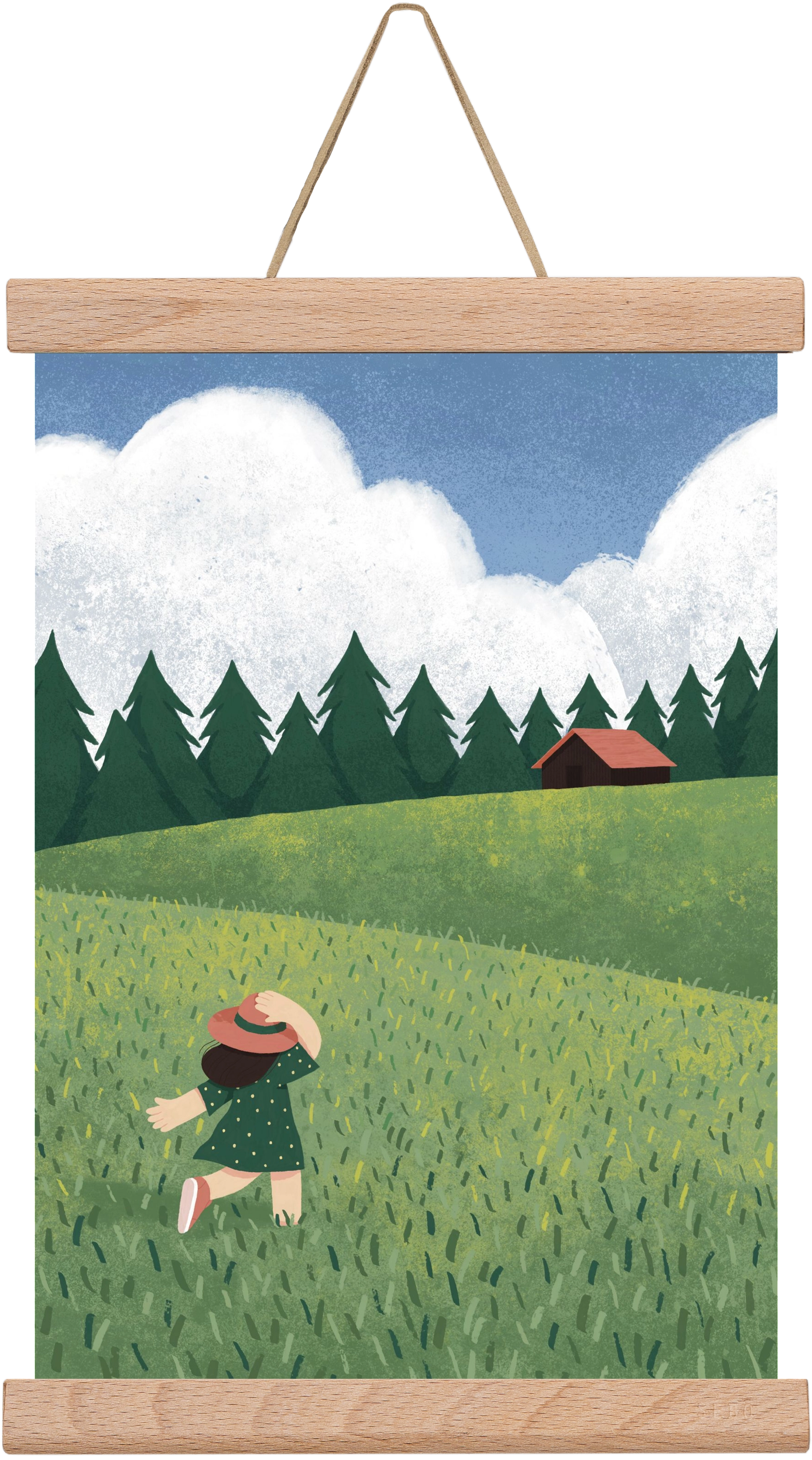 Szabadság, 20x30 cm (20x30 cm), Tölgy akasztó