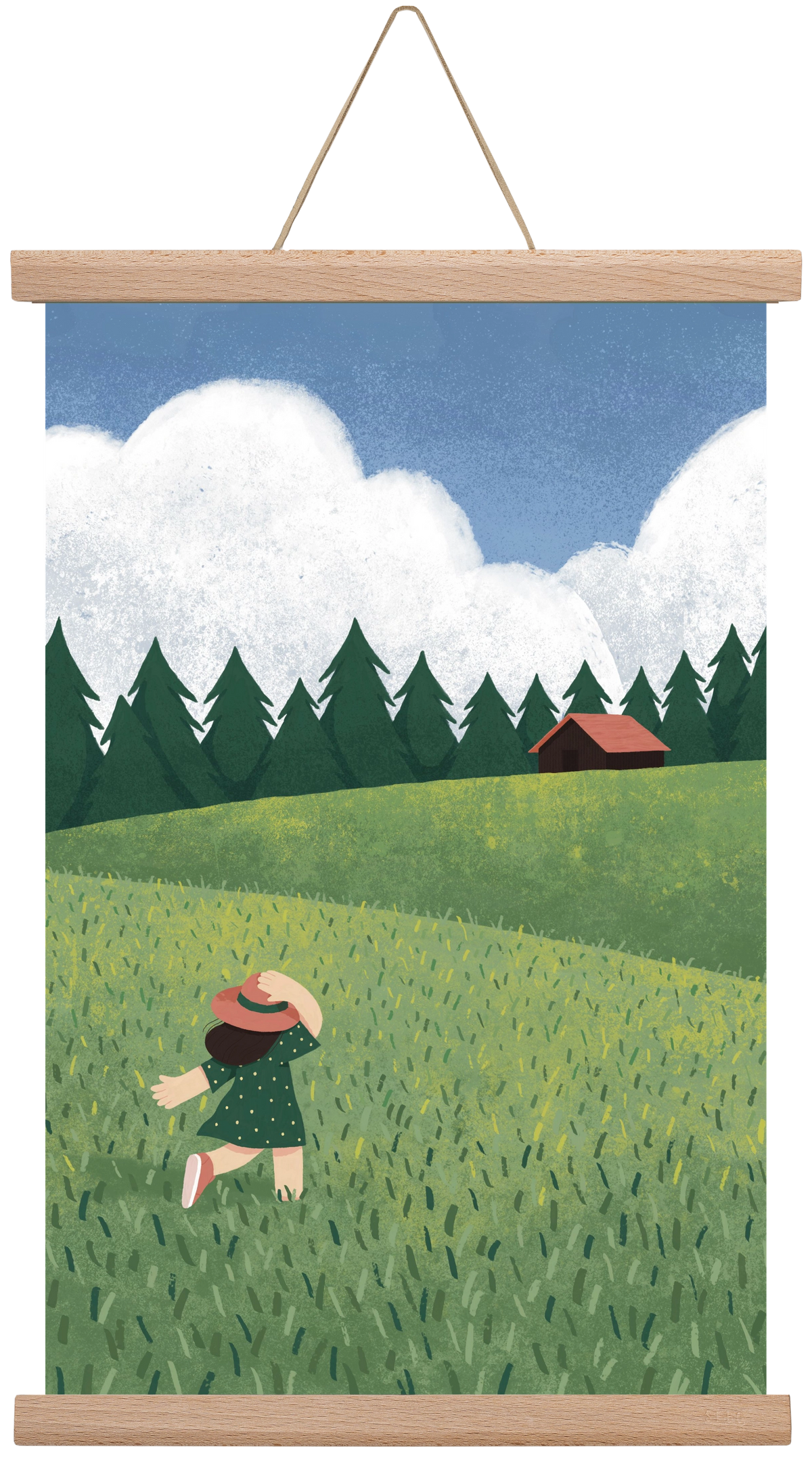 Szabadság, 30x45 cm (30x45 cm), Tölgy akasztó