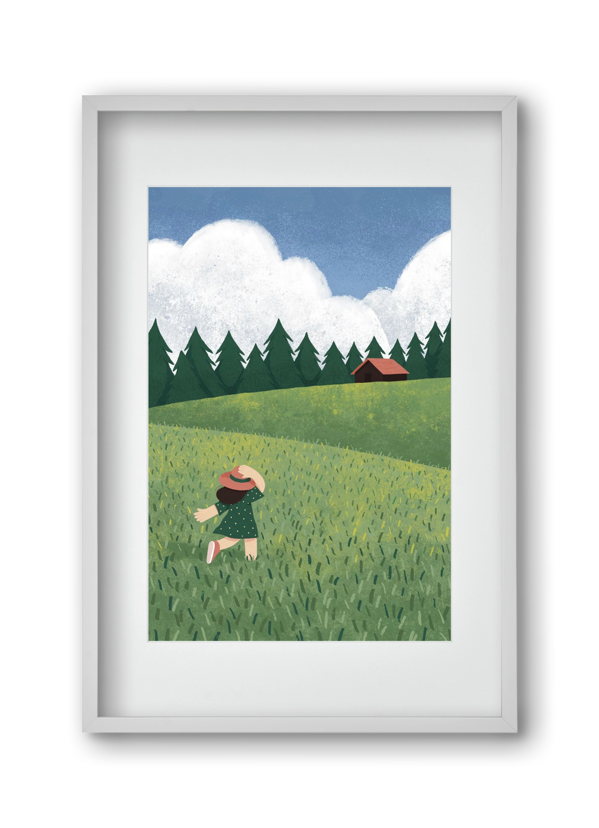 Szabadság, 30x45 cm (20x30 cm), Fehér keret, paszpartuval