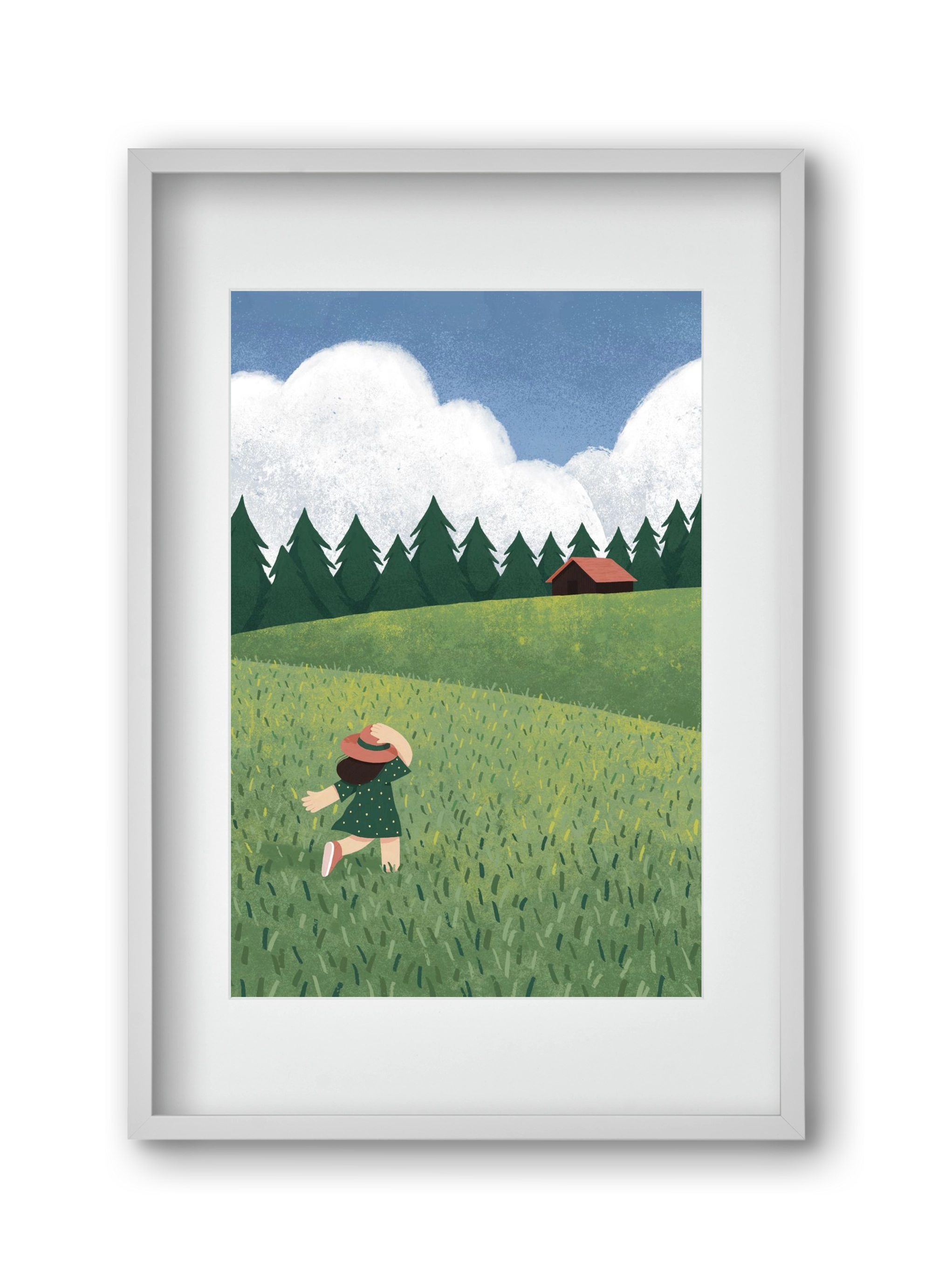 Szabadság, 30x45 cm (20x30 cm), Fehér keret, paszpartuval