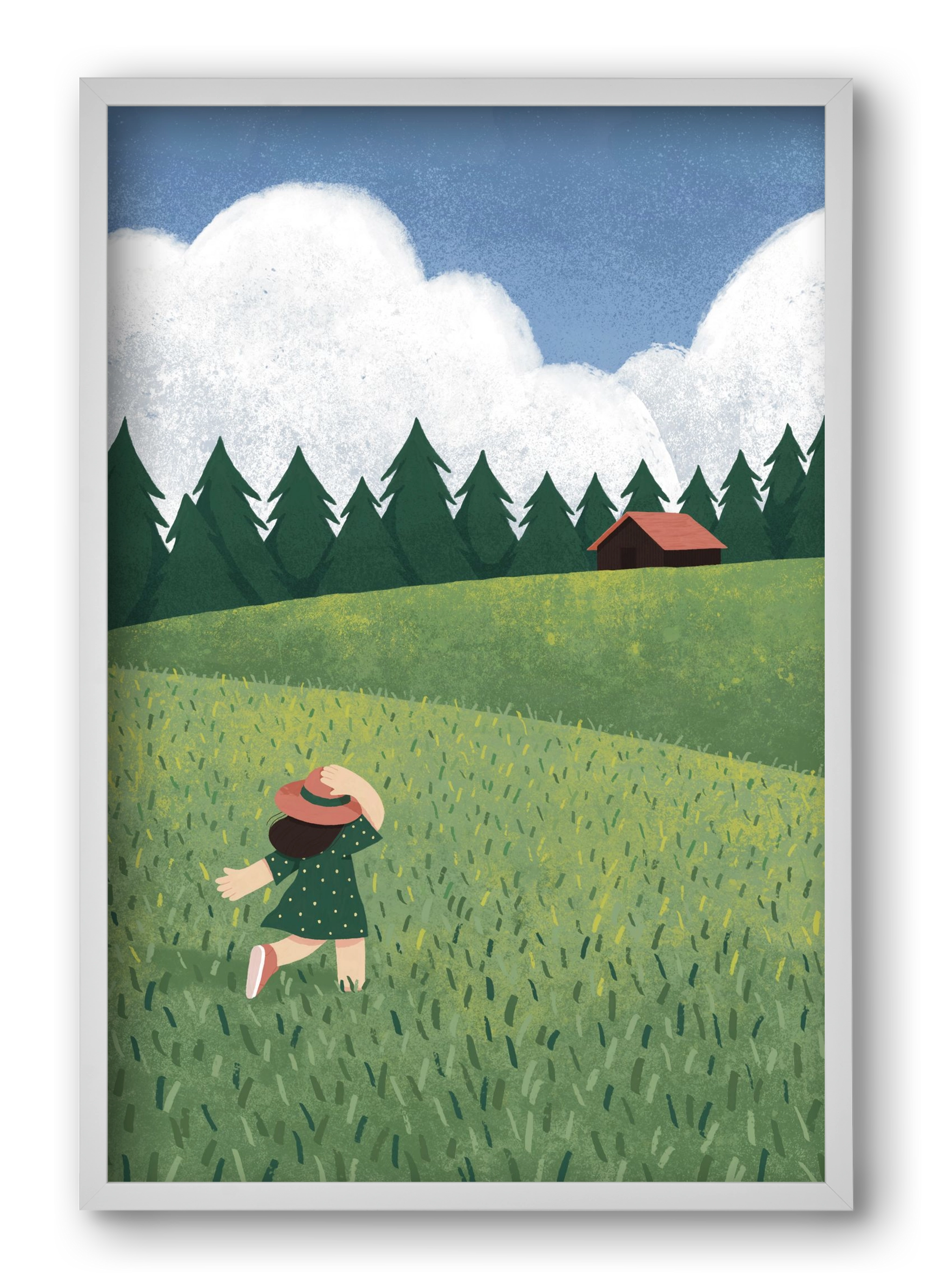 Szabadság, 40x60 cm (40x60 cm), Fehér keret