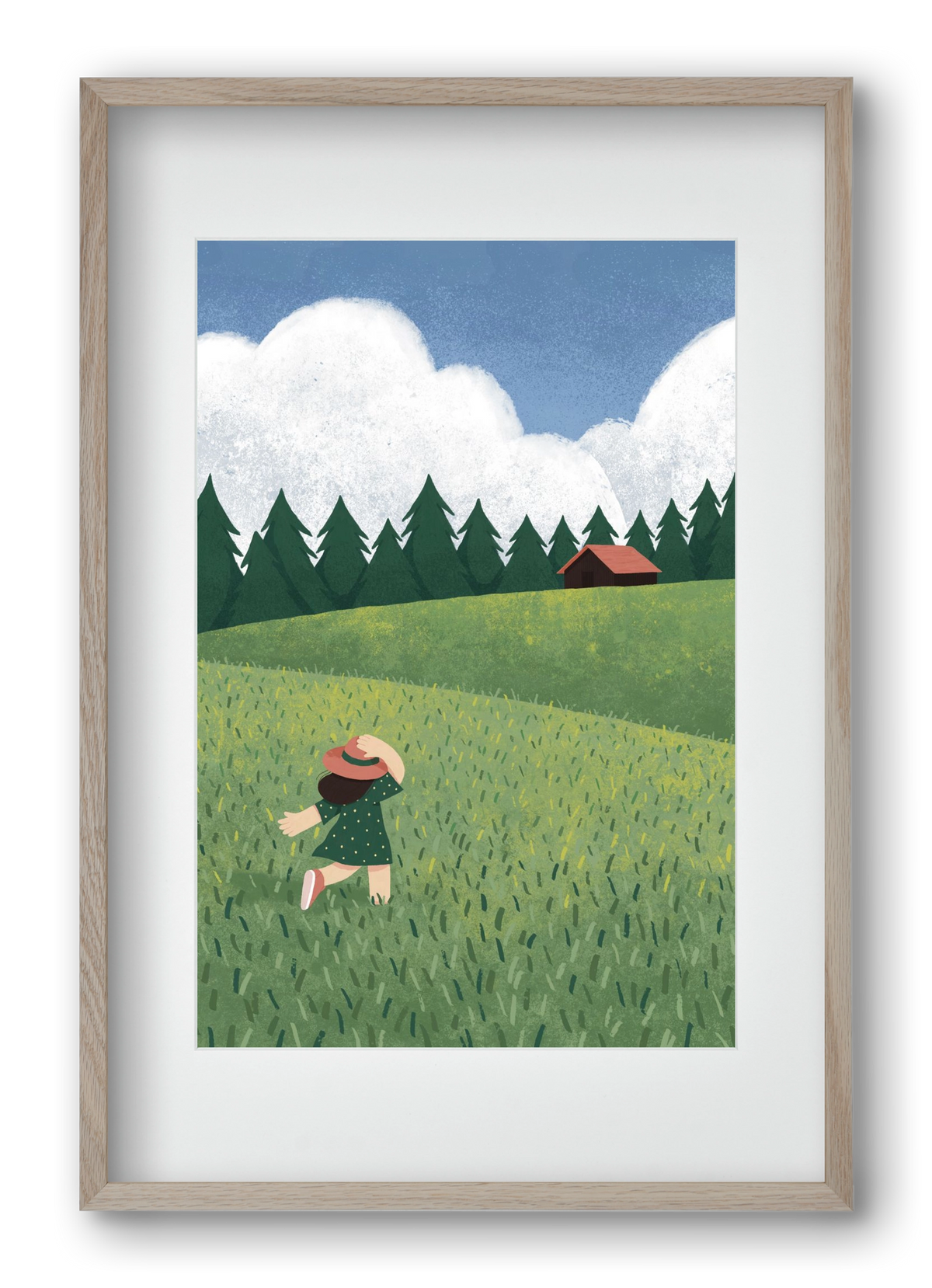 Szabadság, 40x60 cm (30x45 cm), Tölgy keret, paszpartuval