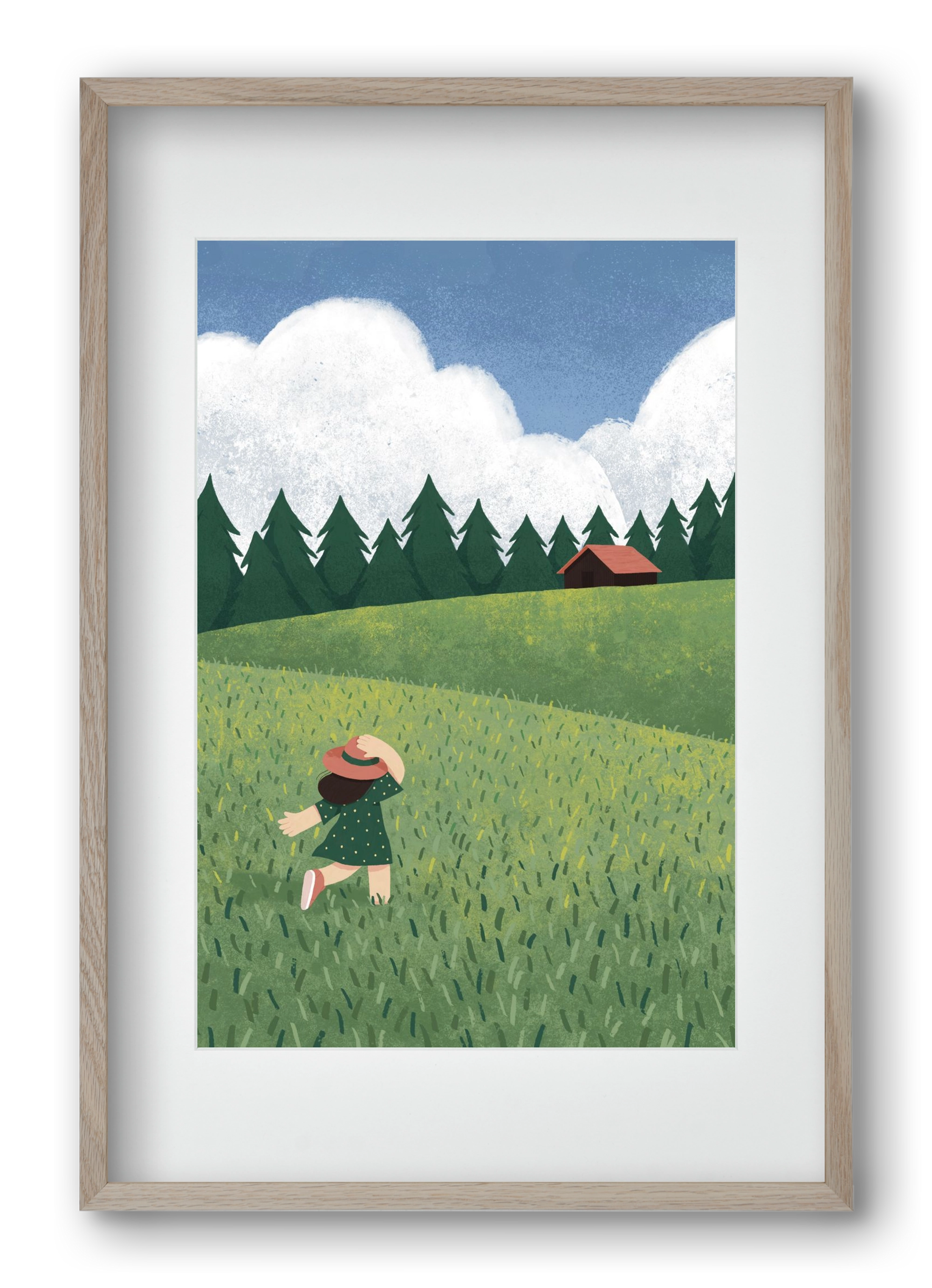 Szabadság, 40x60 cm (30x45 cm), Tölgy keret, paszpartuval