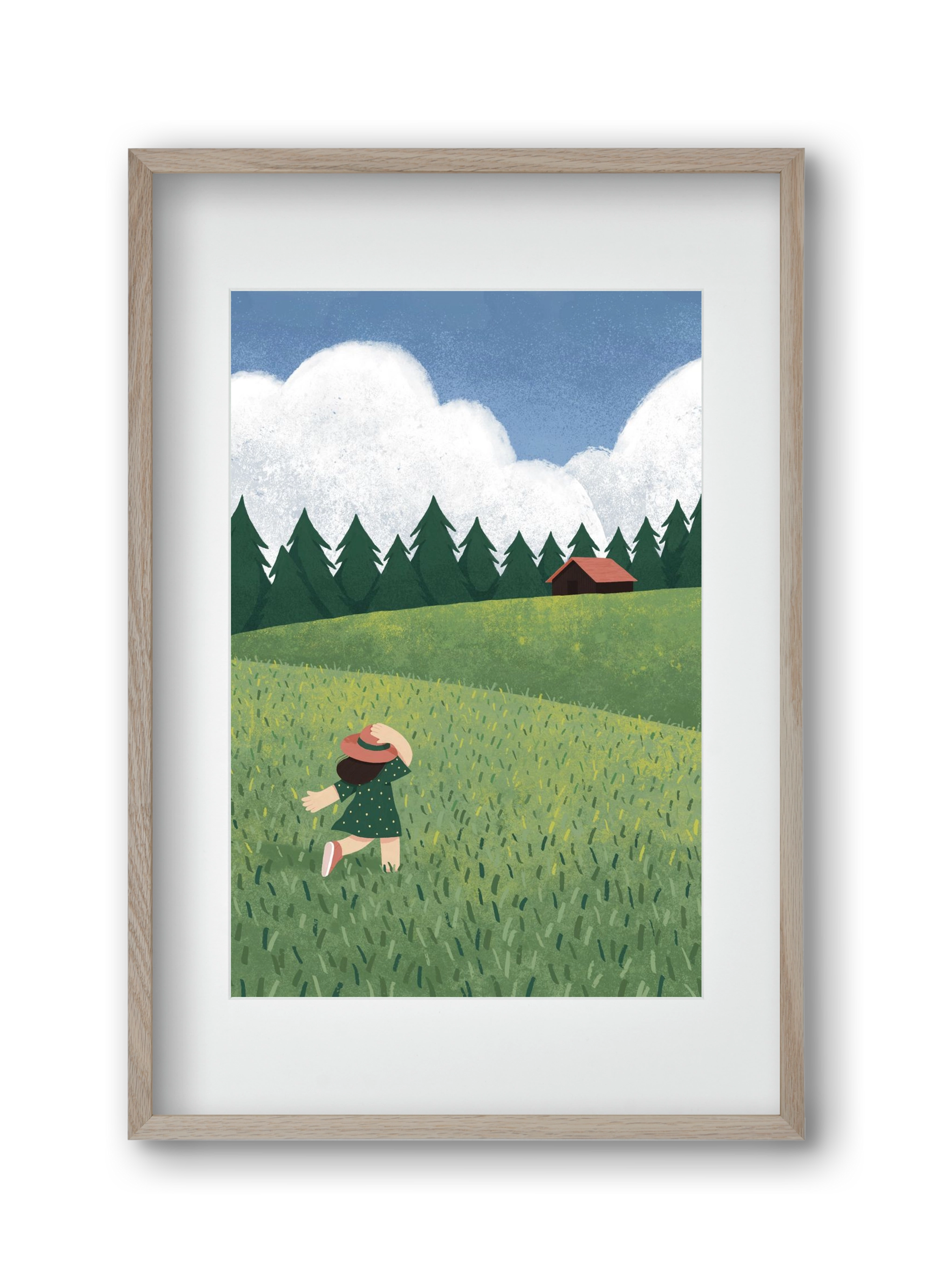 Szabadság, 30x45 cm (20x30 cm), Tölgy keret, paszpartuval