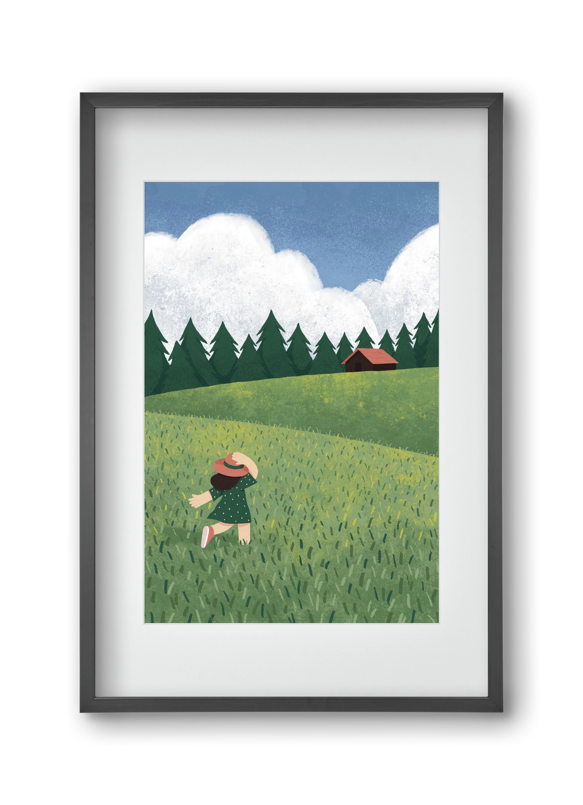 Szabadság, 30x45 cm (20x30 cm), Fekete keret, paszpartuval