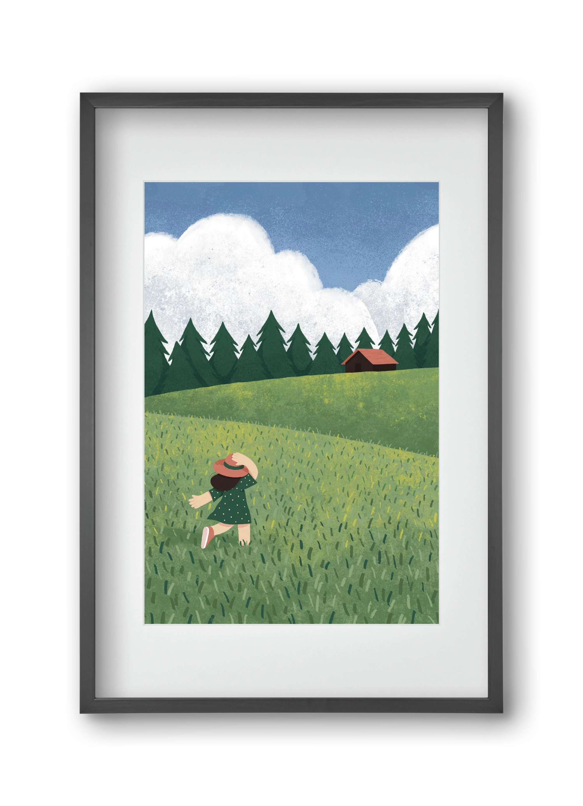 Szabadság, 30x45 cm (20x30 cm), Fekete keret, paszpartuval