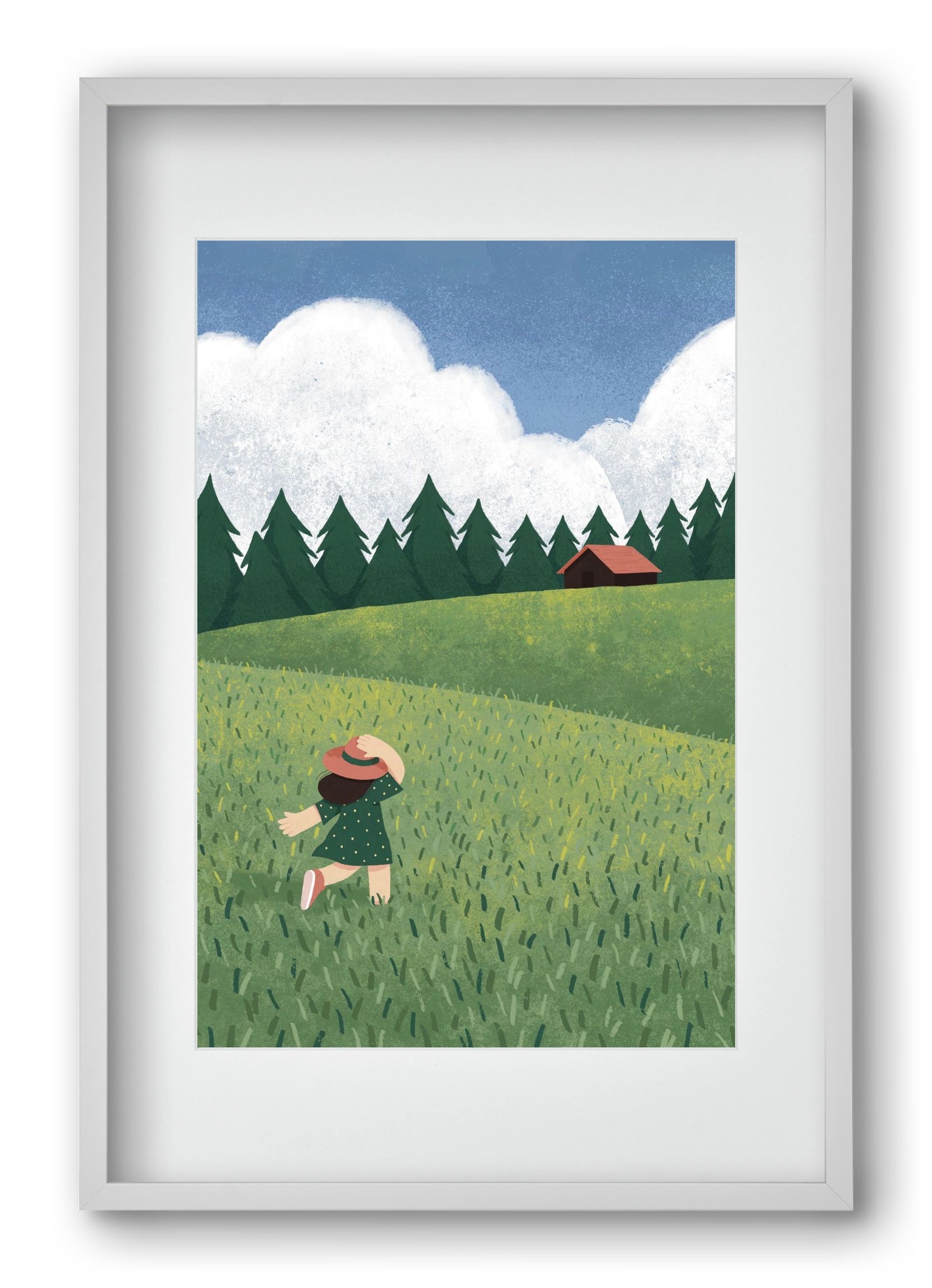 Szabadság, 40x60 cm (30x45 cm), Fehér keret, paszpartuval