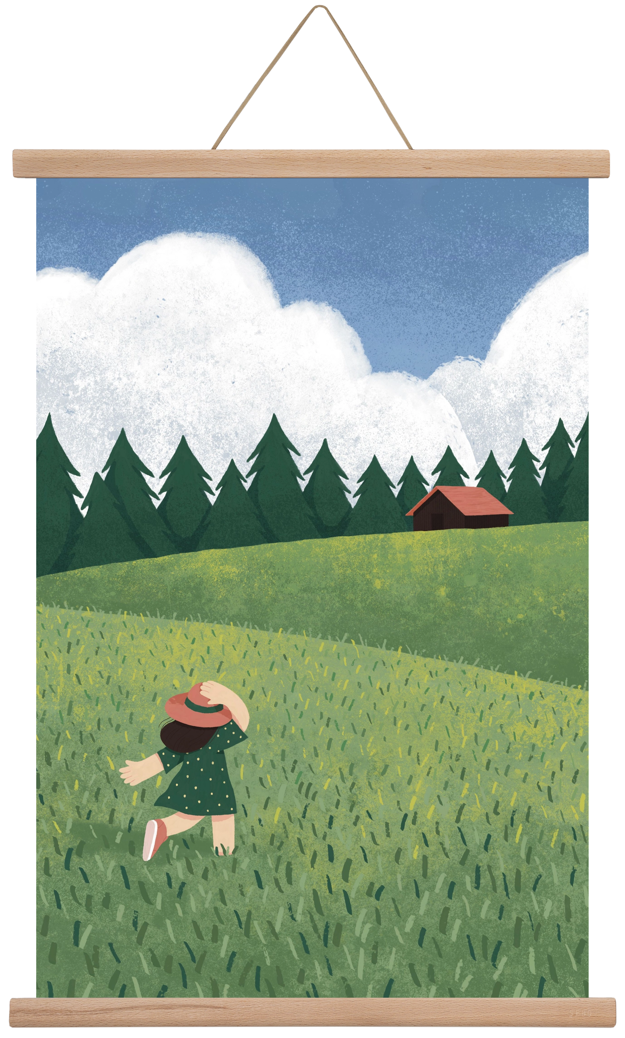 Szabadság, 40x60 cm (40x60 cm), Tölgy akasztó