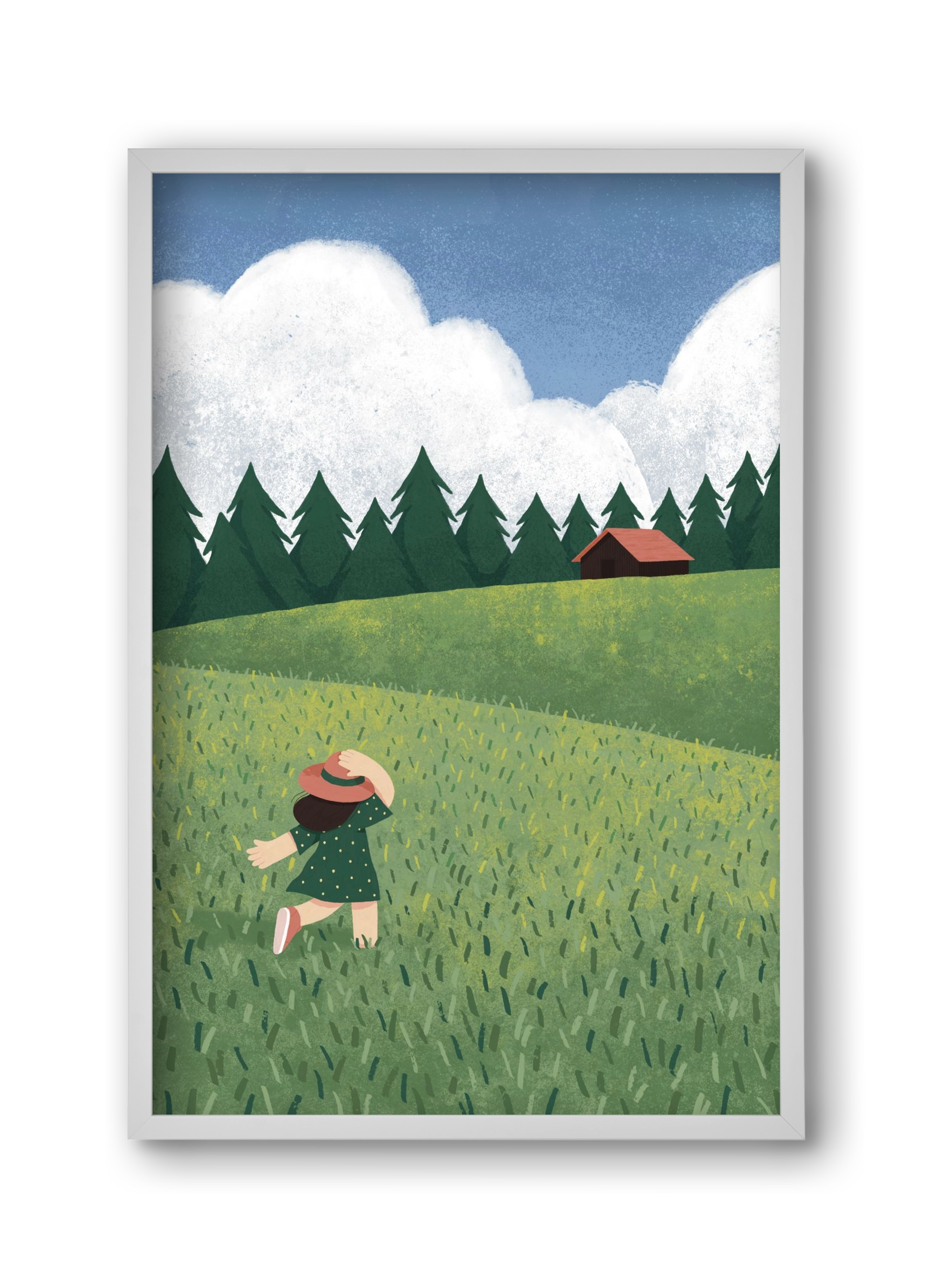 Szabadság, 30x45 cm (30x45 cm), Fehér keret