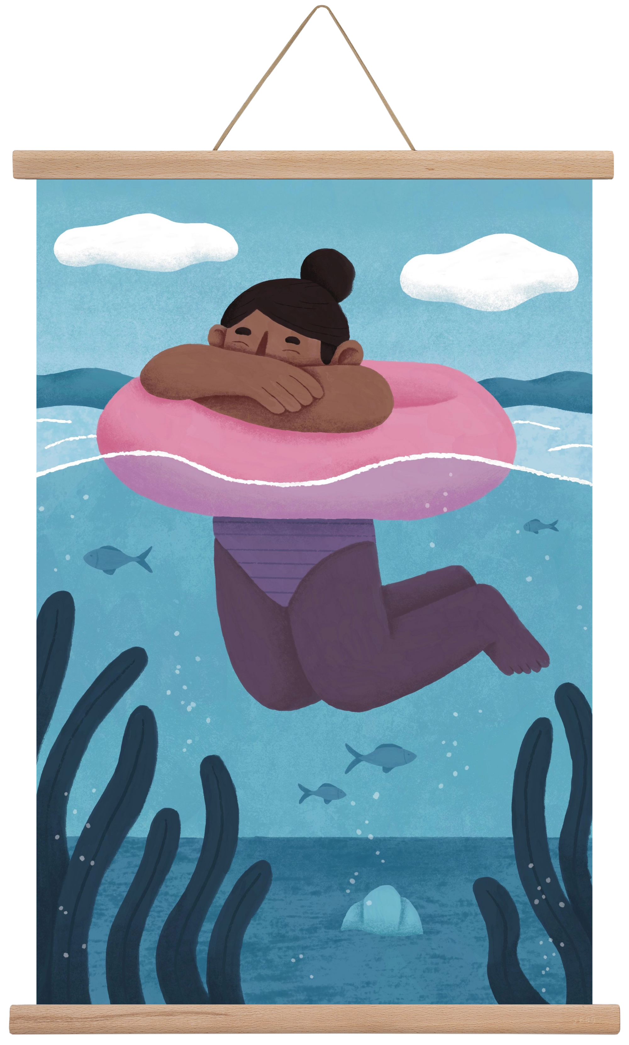 Nyár, 40x60 cm (40x60 cm), Tölgy akasztó