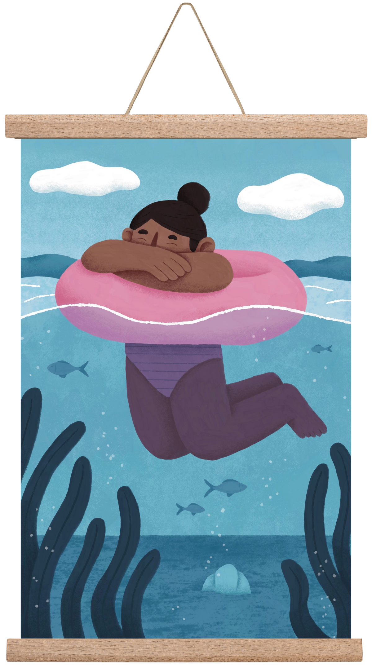 Nyár, 30x45 cm (30x45 cm), Tölgy akasztó