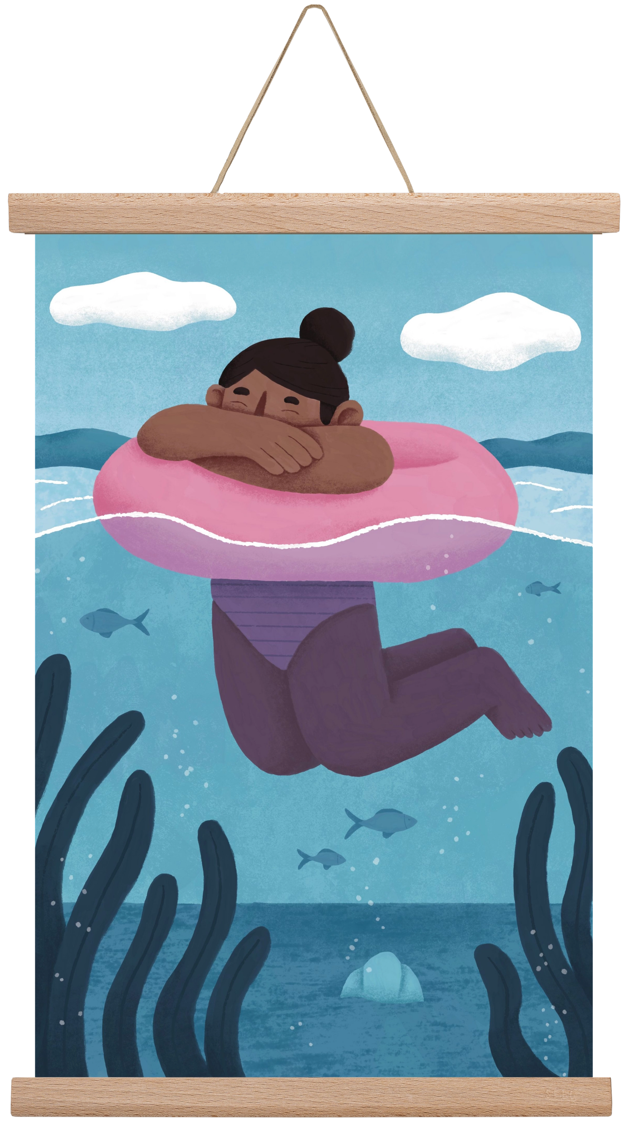 Nyár, 30x45 cm (30x45 cm), Tölgy akasztó