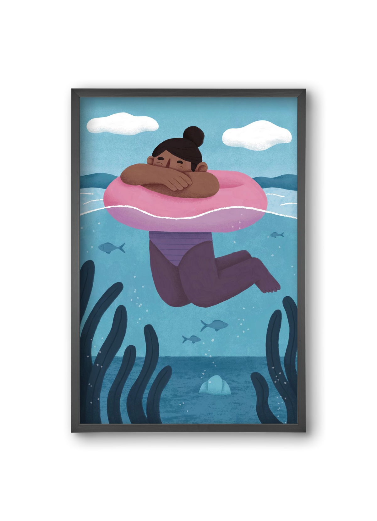 Nyár, 20x30 cm (20x30 cm), Fekete keret