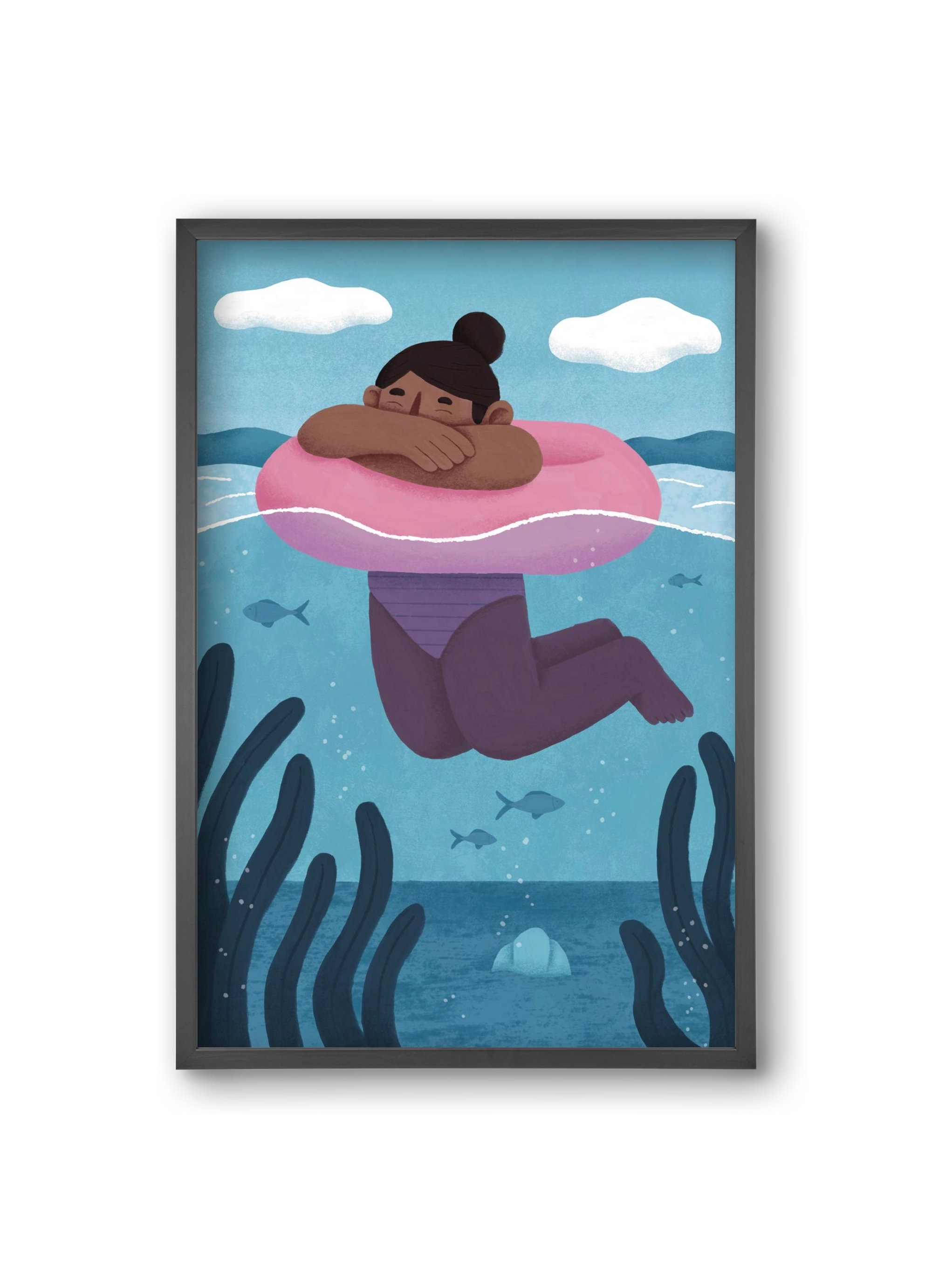 Nyár, 20x30 cm (20x30 cm), Fekete keret