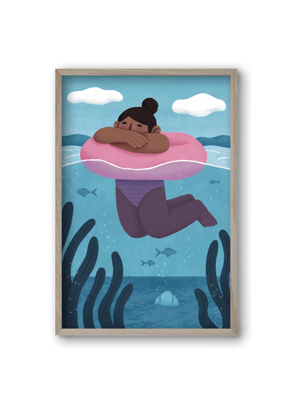 Nyár, 20x30 cm (20x30 cm), Tölgy keret