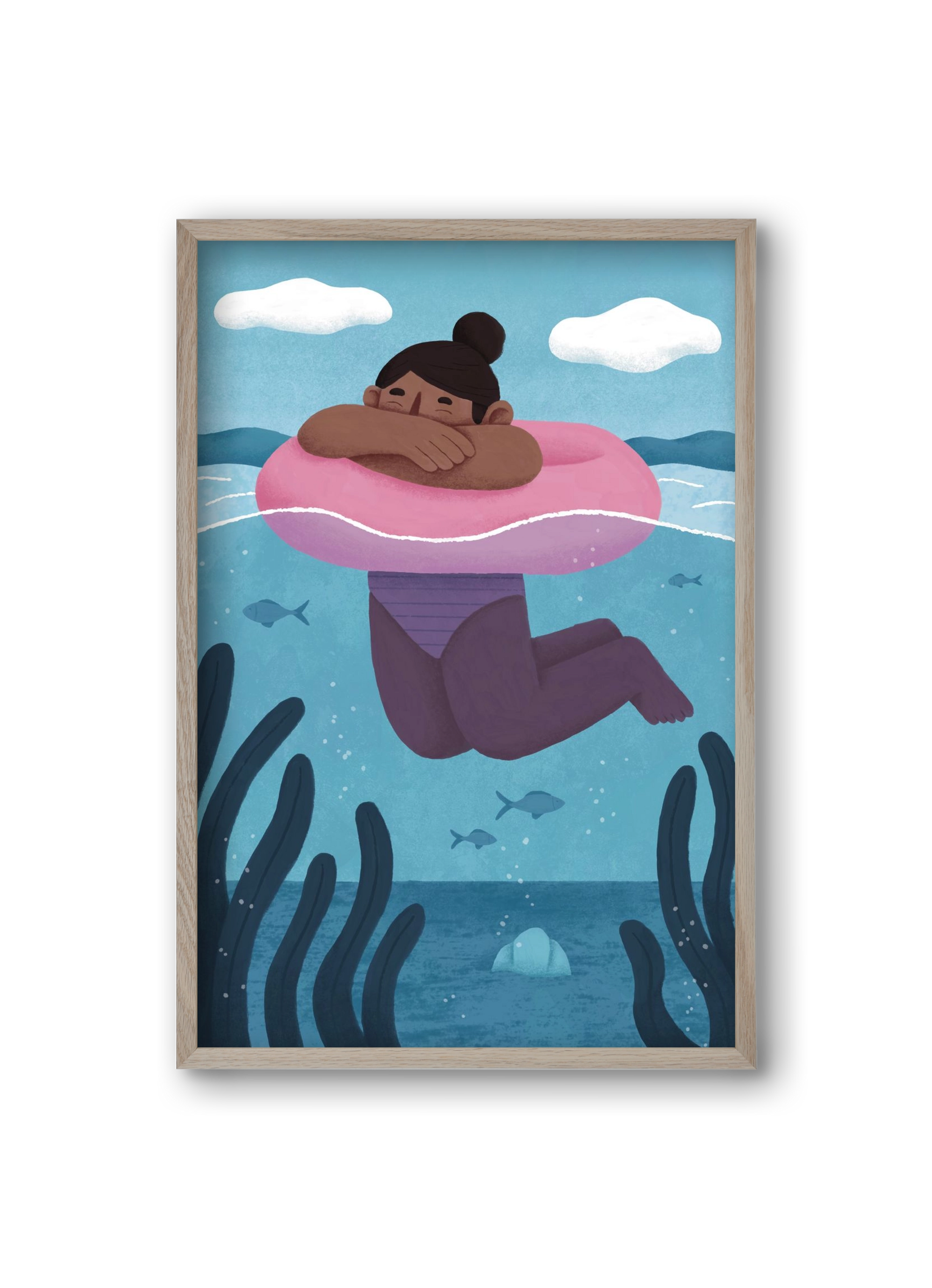 Nyár, 20x30 cm (20x30 cm), Tölgy keret