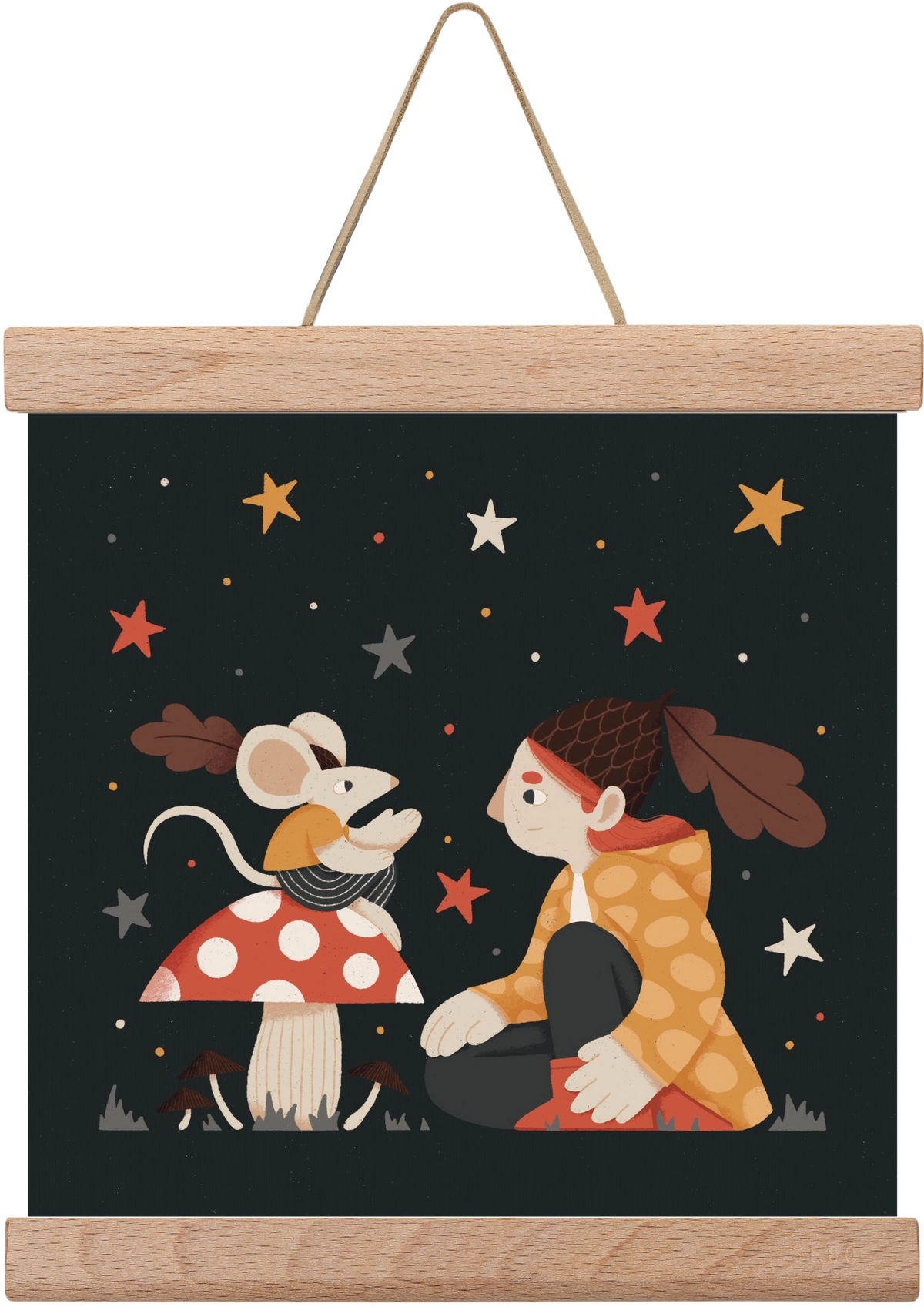 Mese, 20x20 cm (20x20 cm), Tölgy akasztó