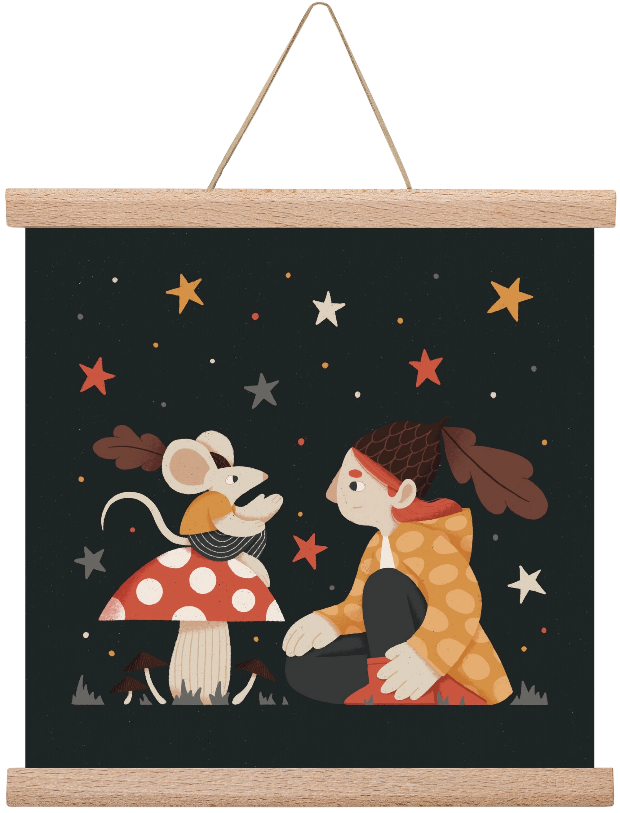 Mese, 30x30 cm (30x30 cm), Tölgy akasztó