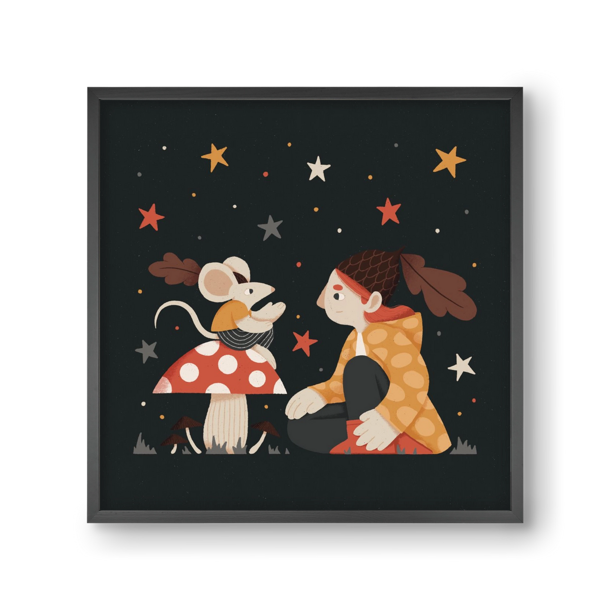 Mese, 30x30 cm (30x30 cm), Fekete keret