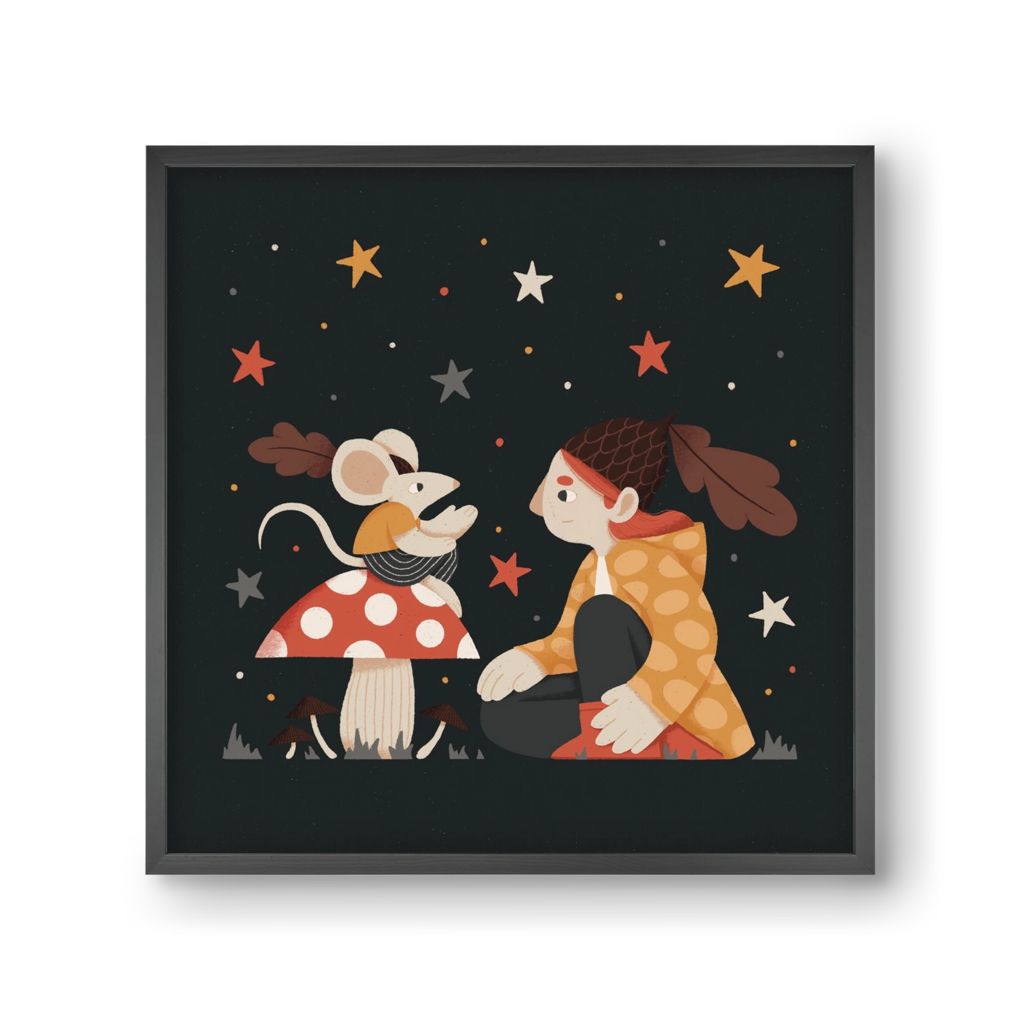 Mese, 30x30 cm (30x30 cm), Fekete keret