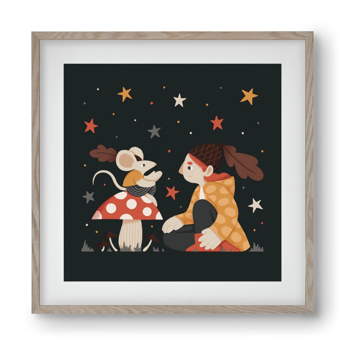 Mese, 40x40 cm (30x30 cm), Tölgy keret, paszpartuval