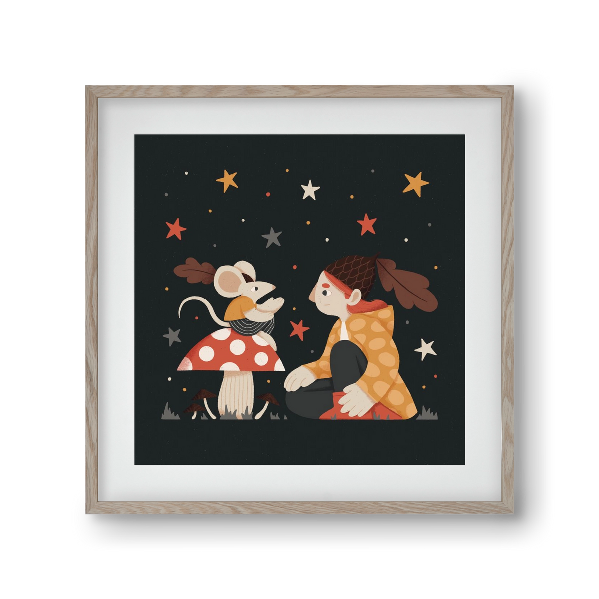 Mese, 30x30 cm (20x20 cm), Tölgy keret, paszpartuval