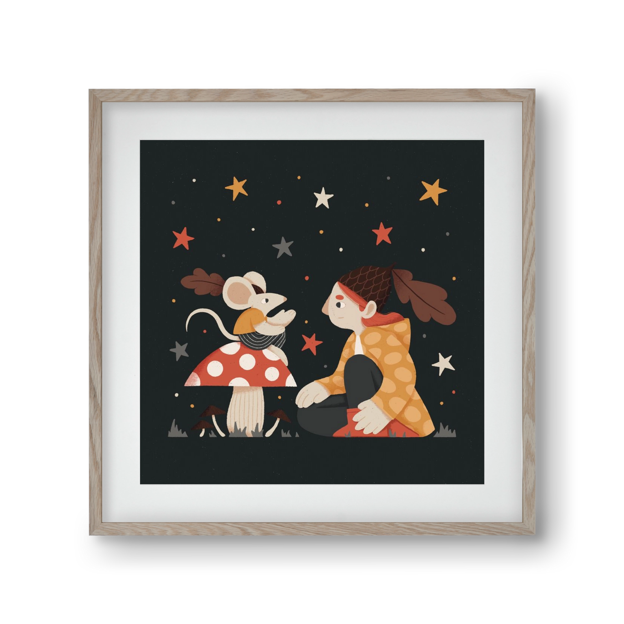 Mese, 30x30 cm (20x20 cm), Tölgy keret, paszpartuval