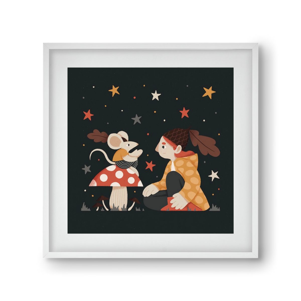 Mese, 30x30 cm (20x20 cm), Fehér keret, paszpartuval