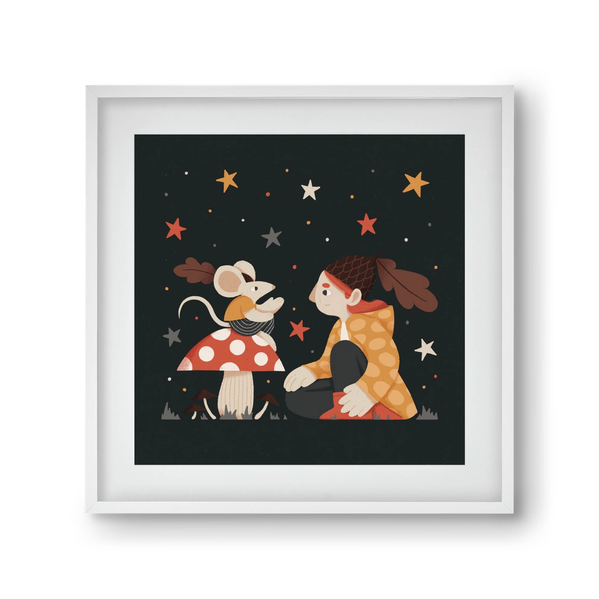 Mese, 30x30 cm (20x20 cm), Fehér keret, paszpartuval