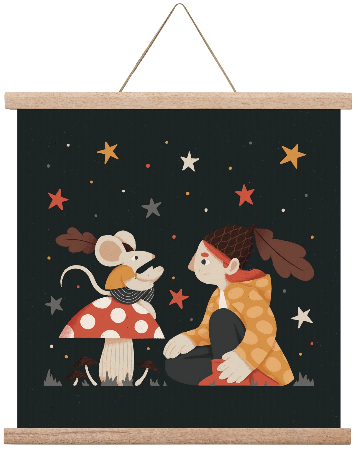 Mese, 40x40 cm (40x40 cm), Tölgy akasztó