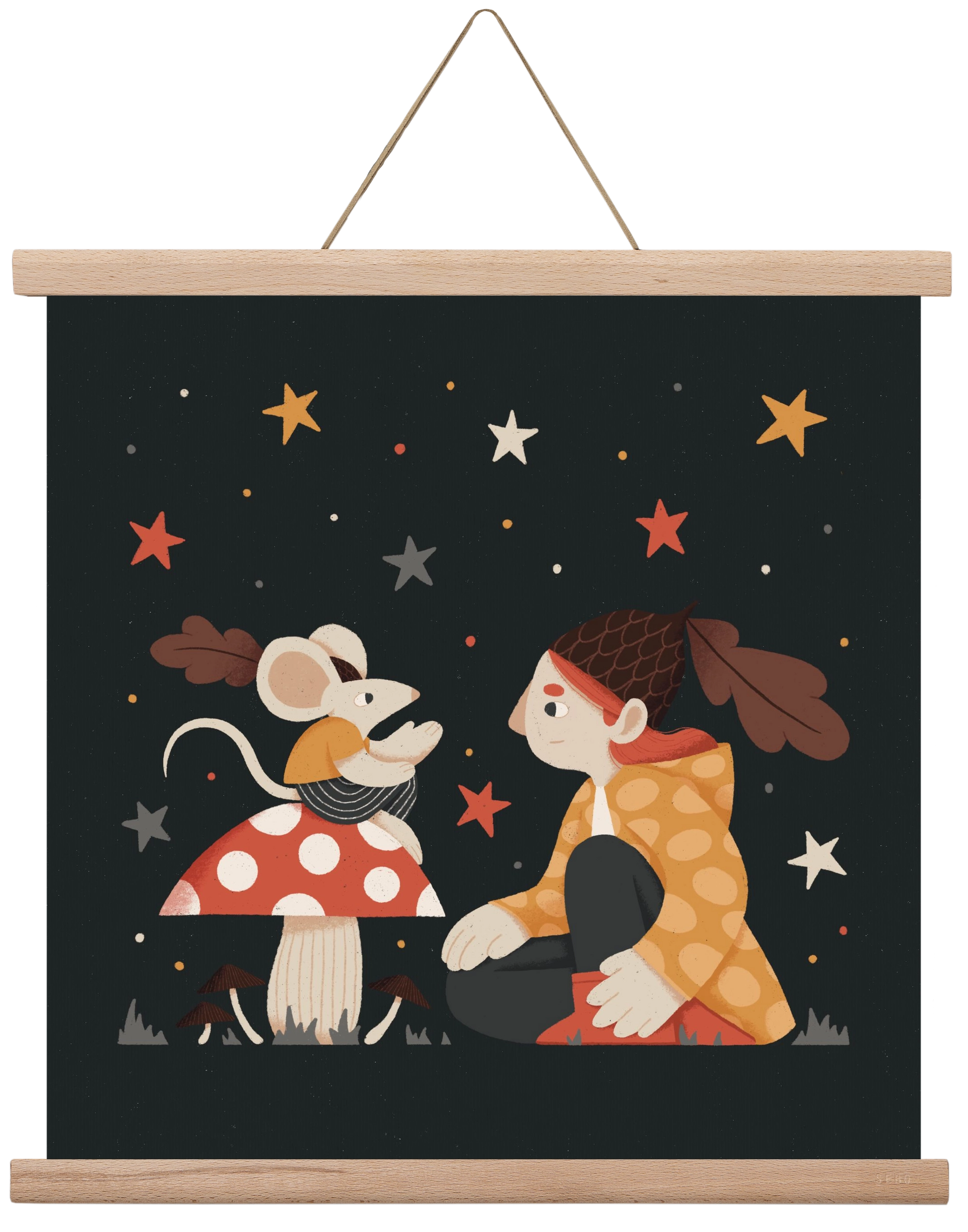 Mese, 40x40 cm (40x40 cm), Tölgy akasztó