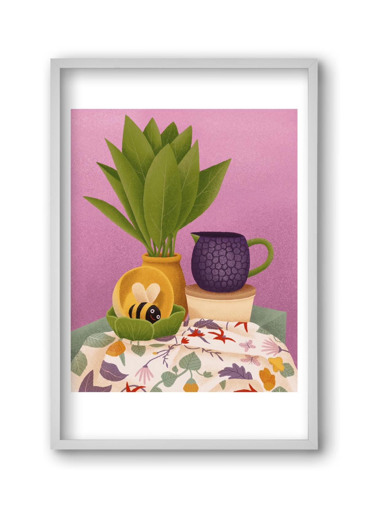 Csendélet, 30x45 cm (30x45 cm), Fehér keret