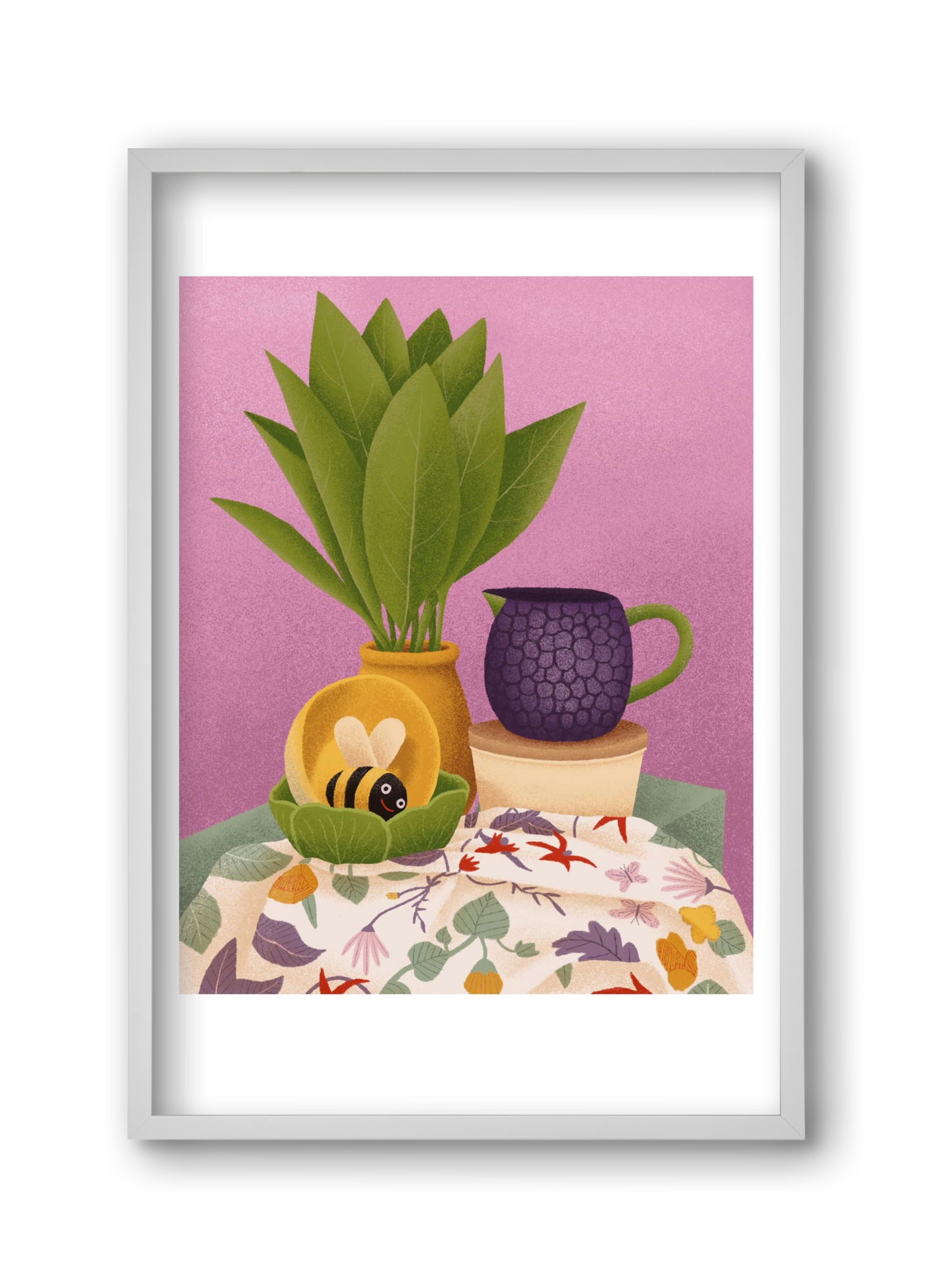 Csendélet, 30x45 cm (30x45 cm), Fehér keret