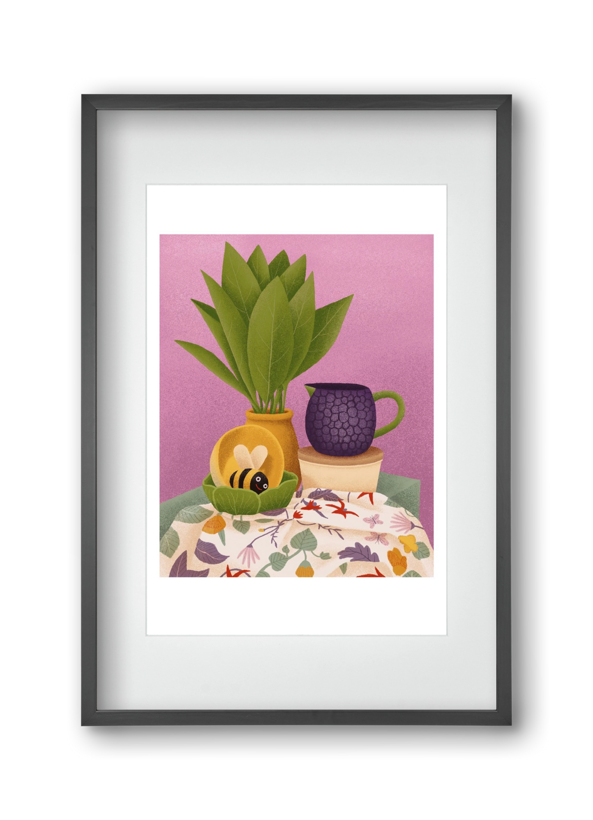 Csendélet, 30x45 cm (20x30 cm), Fekete keret, paszpartuval