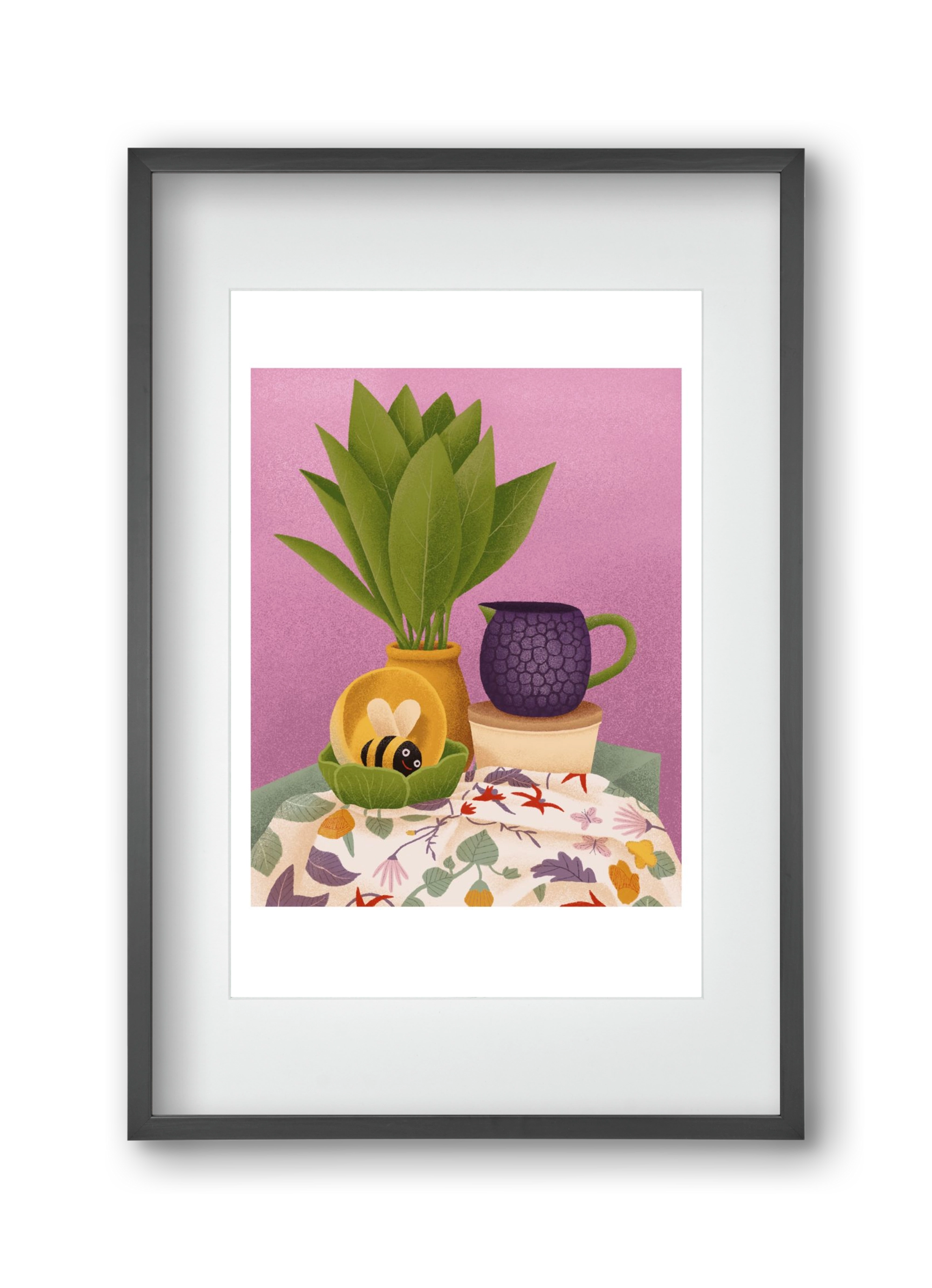 Csendélet, 30x45 cm (20x30 cm), Fekete keret, paszpartuval