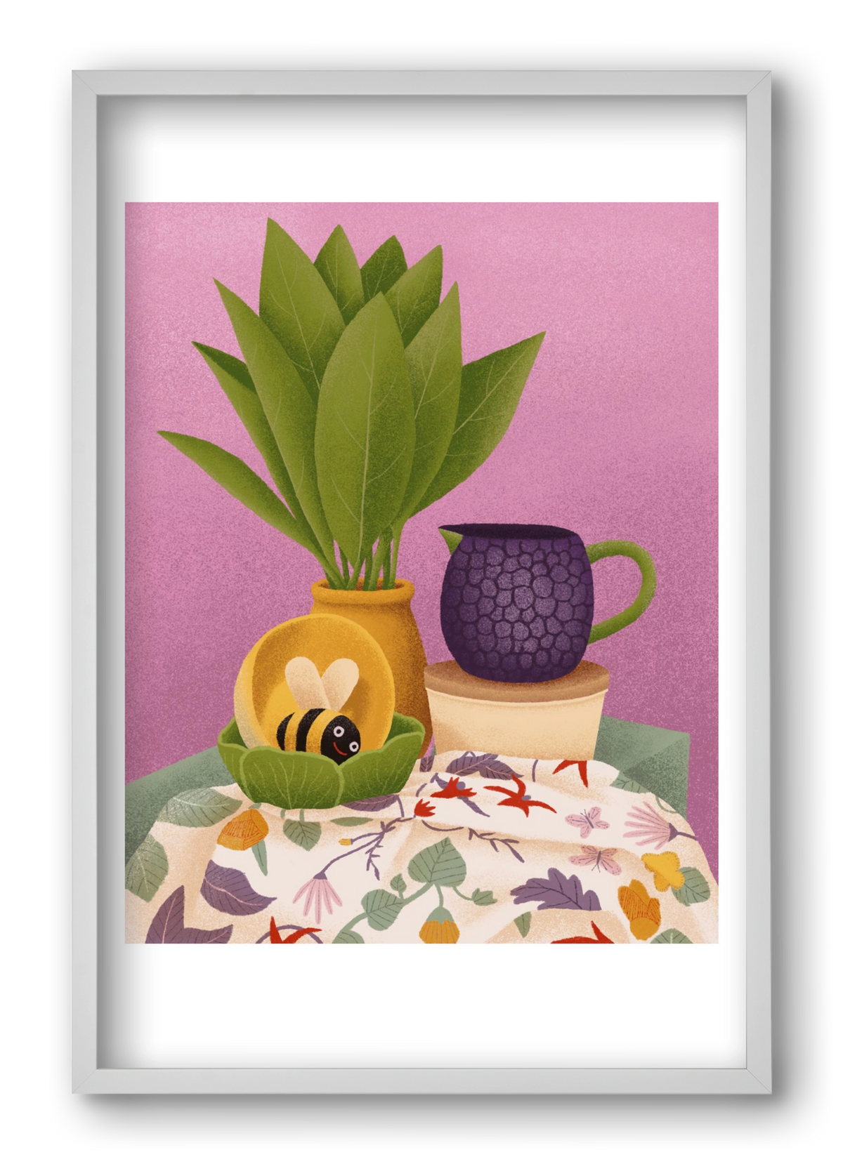 Csendélet, 40x60 cm (40x60 cm), Fehér keret