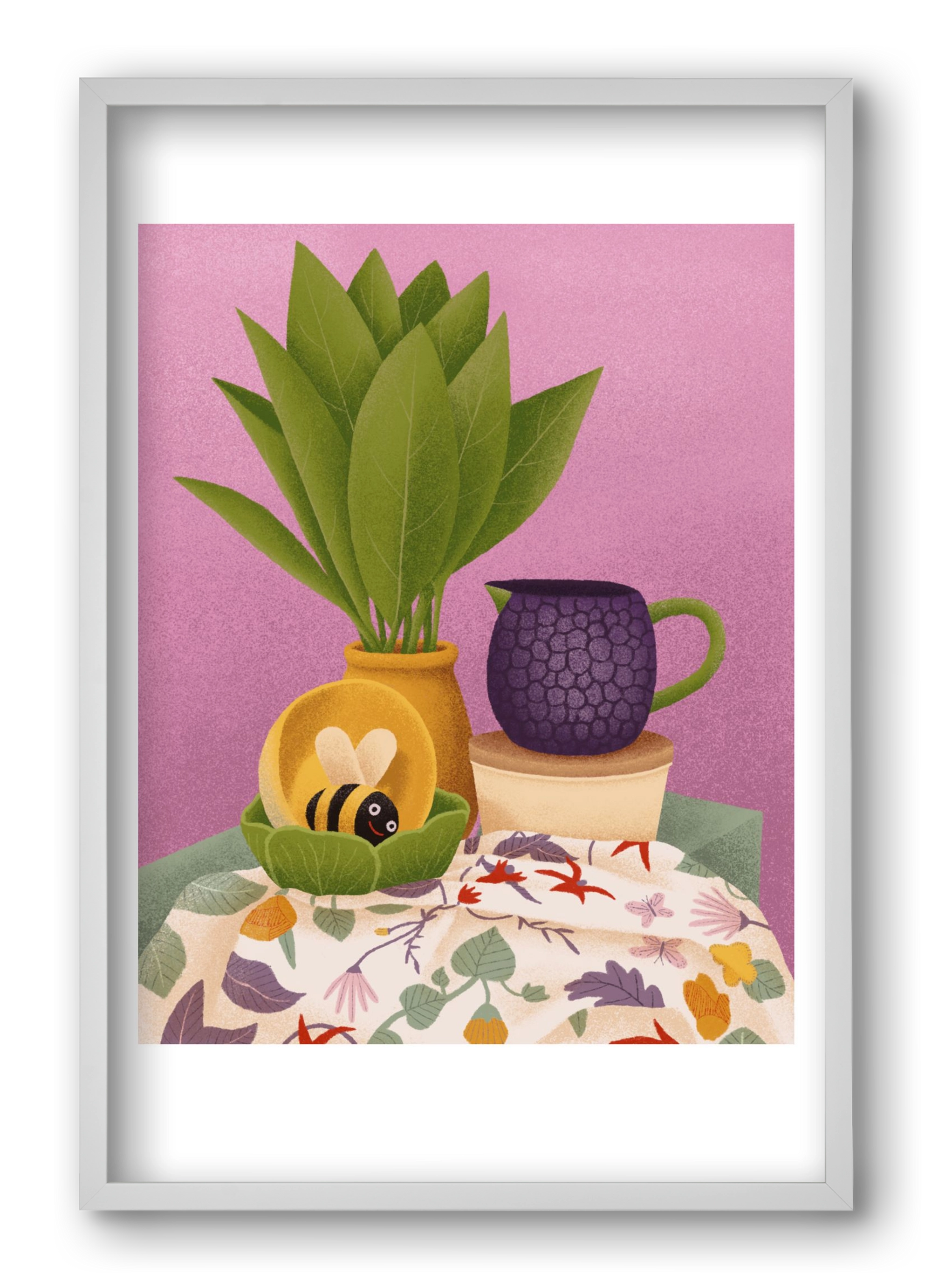 Csendélet, 40x60 cm (40x60 cm), Fehér keret