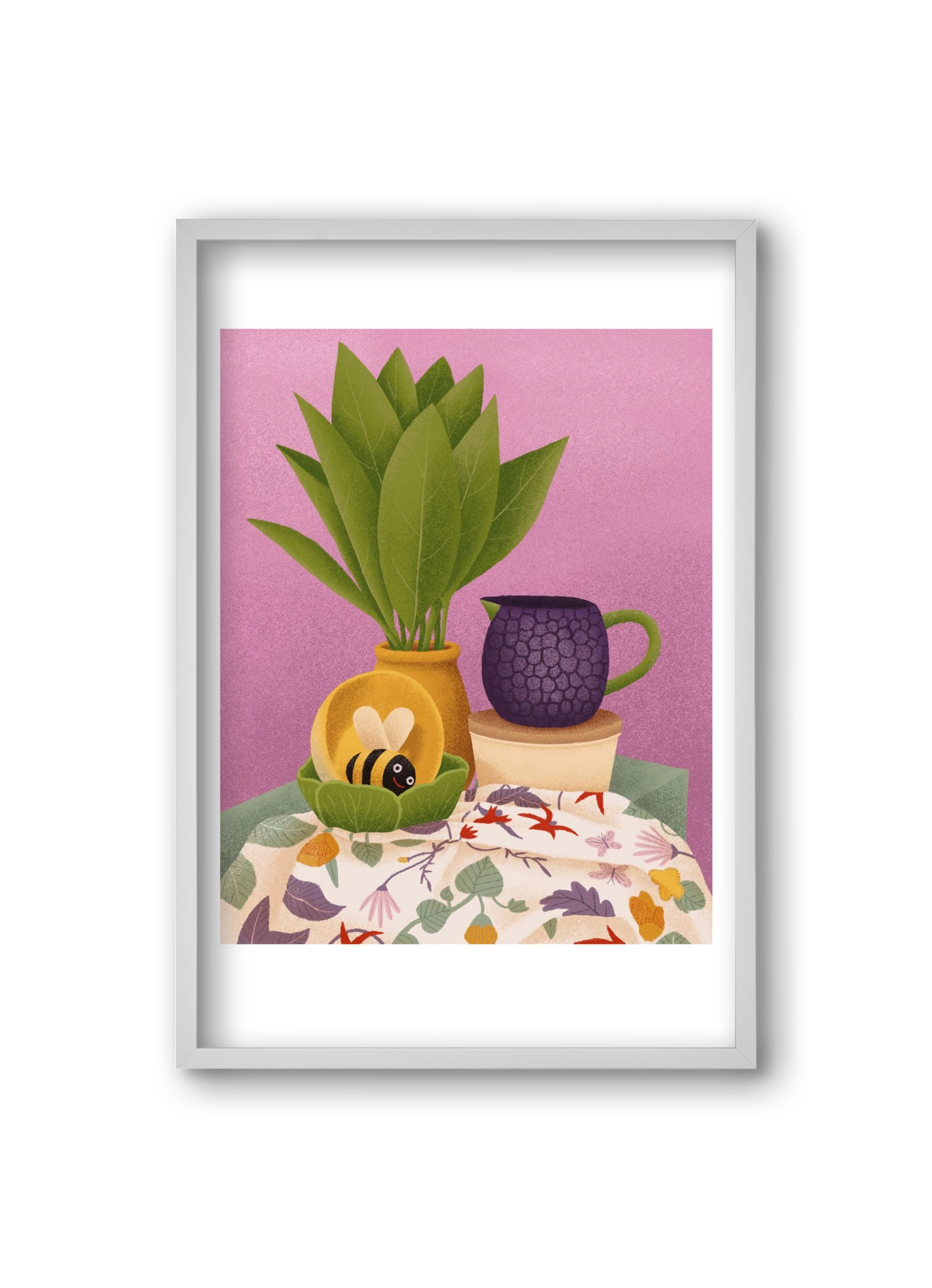 Csendélet, 20x30 cm (20x30 cm), Fehér keret