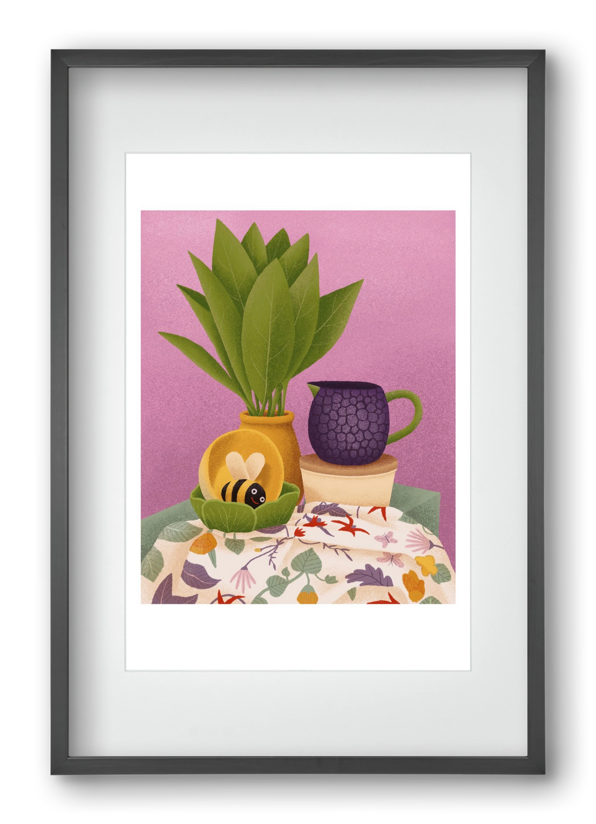 Csendélet, 40x60 cm (30x45 cm), Fekete keret, paszpartuval