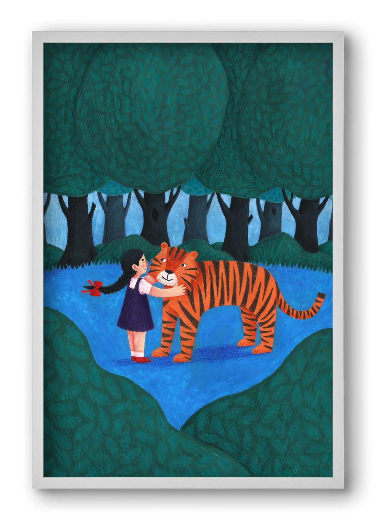 A kislány, aki mindenkit szeretett - Tigris, 40x60 cm (40x60 cm), Fehér keret