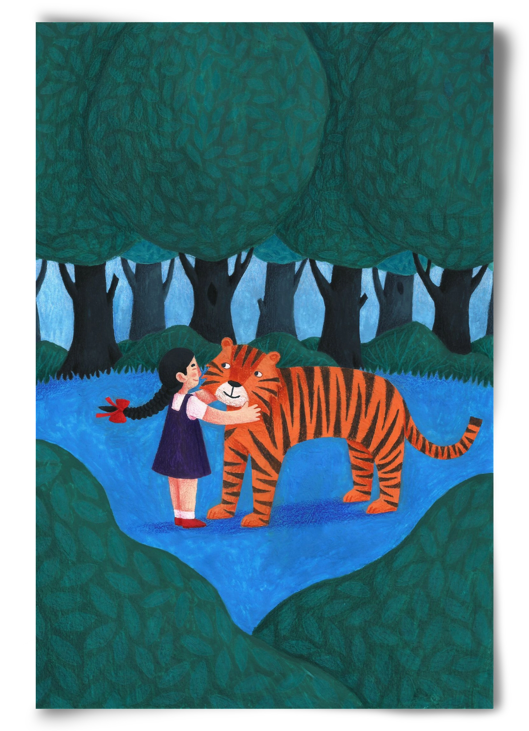 A kislány, aki mindenkit szeretett - Tigris, 60x90 cm, Keret nélkül